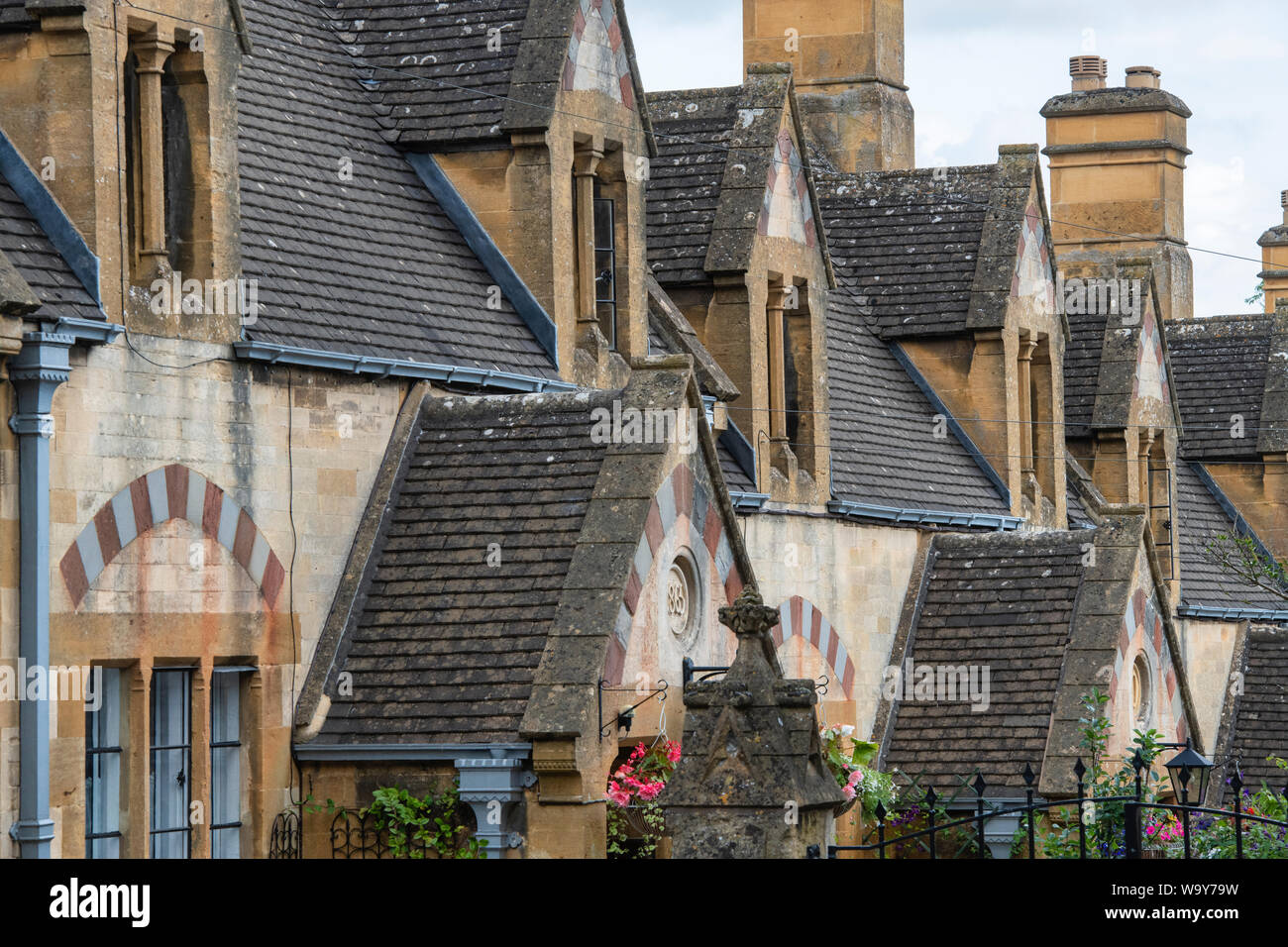 Chandos et bosses hospices dans l'ancienne ville anglo-saxon de Winchcombe, Cotswolds, Gloucestershire, Angleterre Banque D'Images