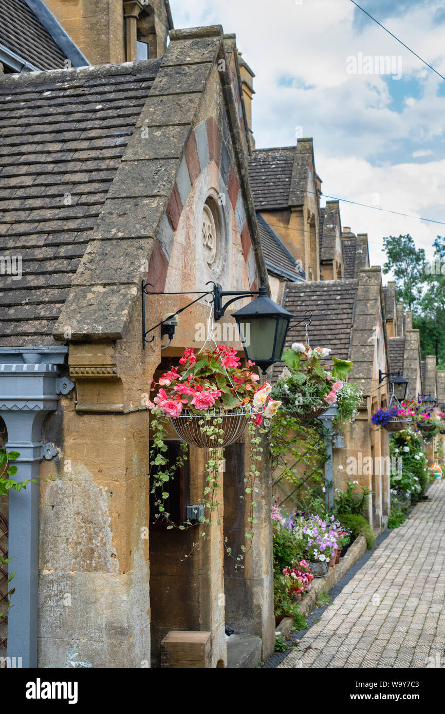 Chandos et bosses hospices dans l'ancienne ville anglo-saxon de Winchcombe, Cotswolds, Gloucestershire, Angleterre Banque D'Images