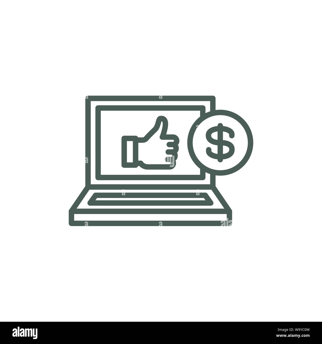 Annonces Médias sociaux - l'icône de l'imagerie publicitaire, y compris l'engagement social Illustration de Vecteur