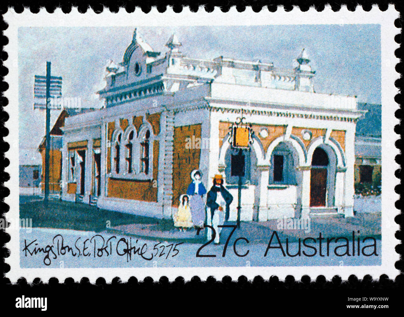Kingston, bureau de poste, timbre-poste, l'Australie, 1982 Banque D'Images