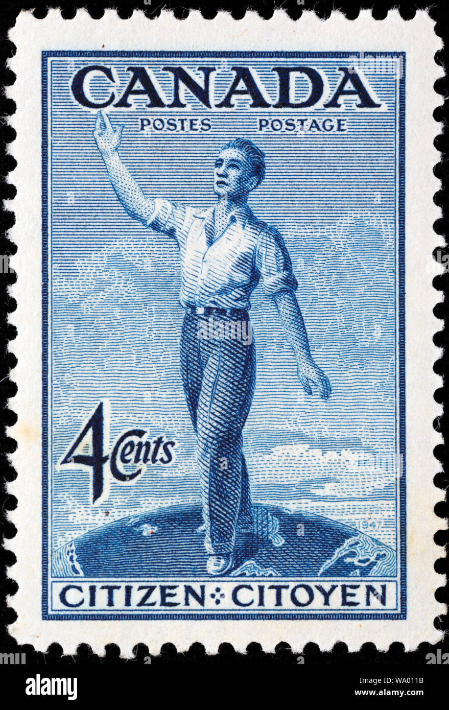 Citoyen, timbre-poste, Canada, 1947 Banque D'Images
