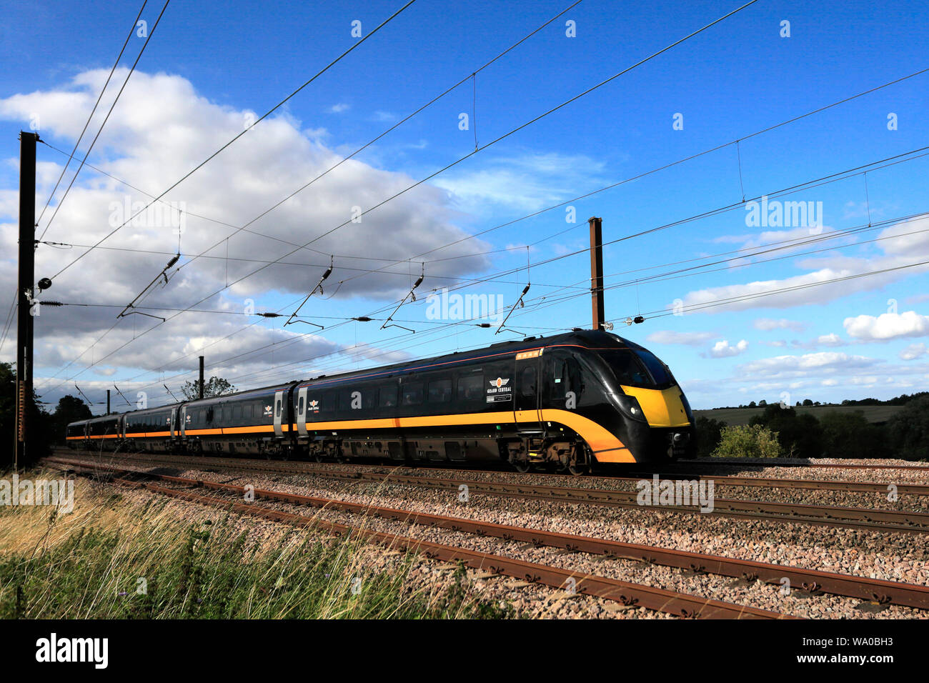 180 classe Zephyr, Grand Central Trains, East Coast Main Line Railway, Peterborough (Cambridgeshire, Angleterre, RU Banque D'Images