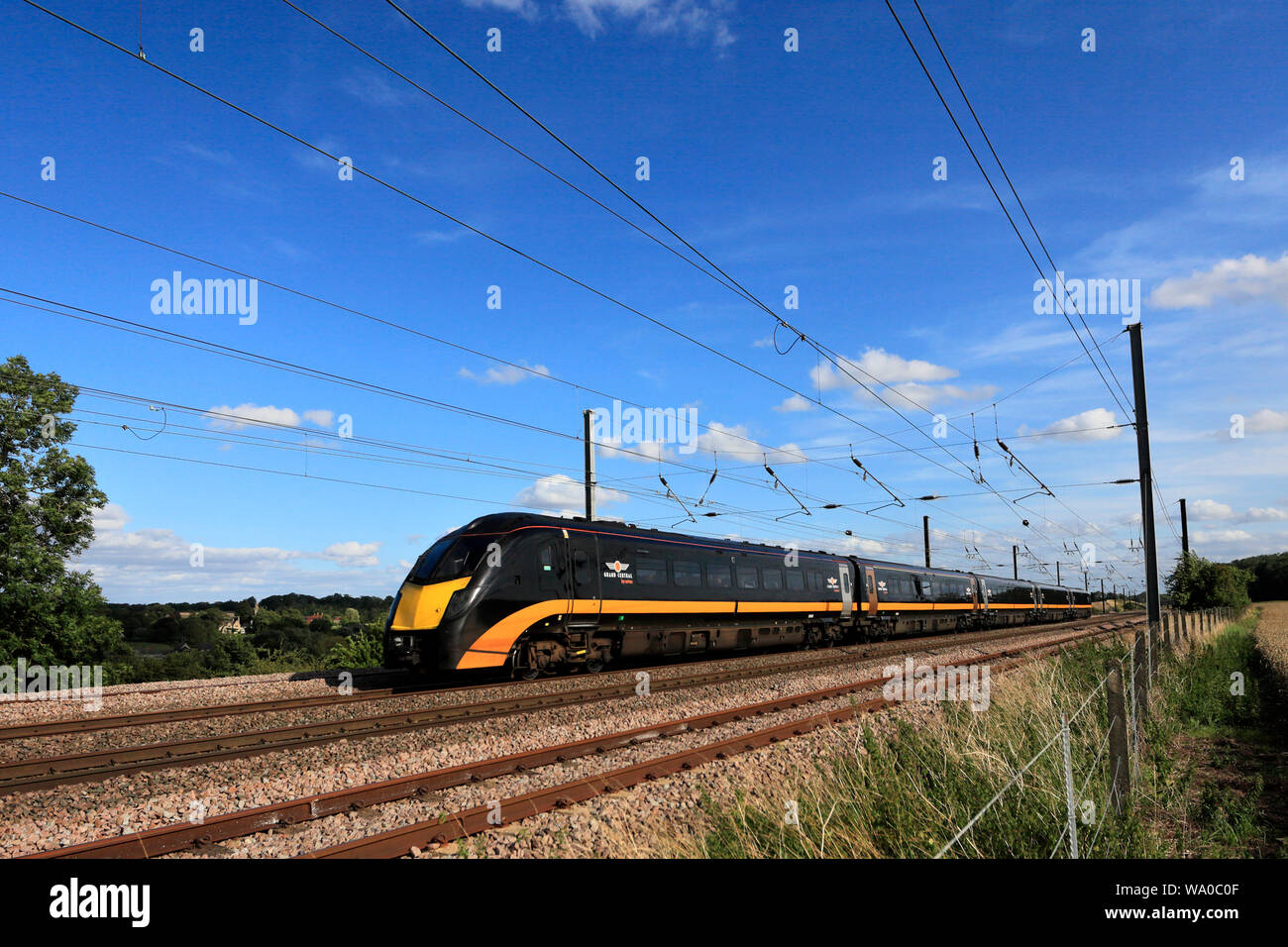 180 classe Zephyr, Grand Central Trains, East Coast Main Line Railway, Peterborough (Cambridgeshire, Angleterre, RU Banque D'Images