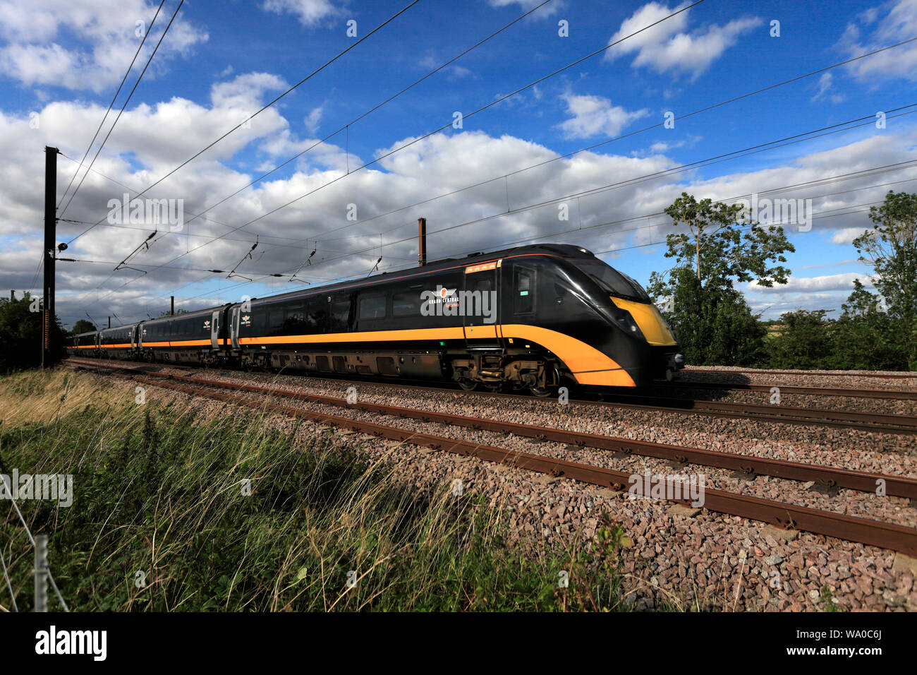 180 classe Zephyr, Grand Central Trains, East Coast Main Line Railway, Peterborough (Cambridgeshire, Angleterre, RU Banque D'Images