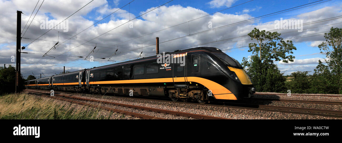 180 classe Zephyr, Grand Central Trains, East Coast Main Line Railway, Peterborough (Cambridgeshire, Angleterre, RU Banque D'Images