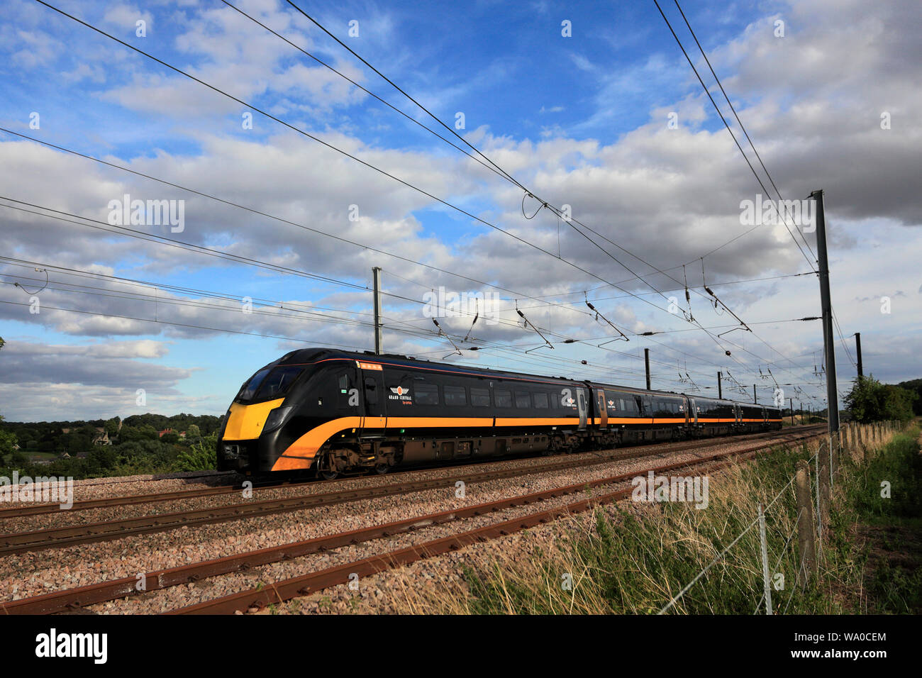 180 classe Zephyr, Grand Central Trains, East Coast Main Line Railway, Peterborough (Cambridgeshire, Angleterre, RU Banque D'Images