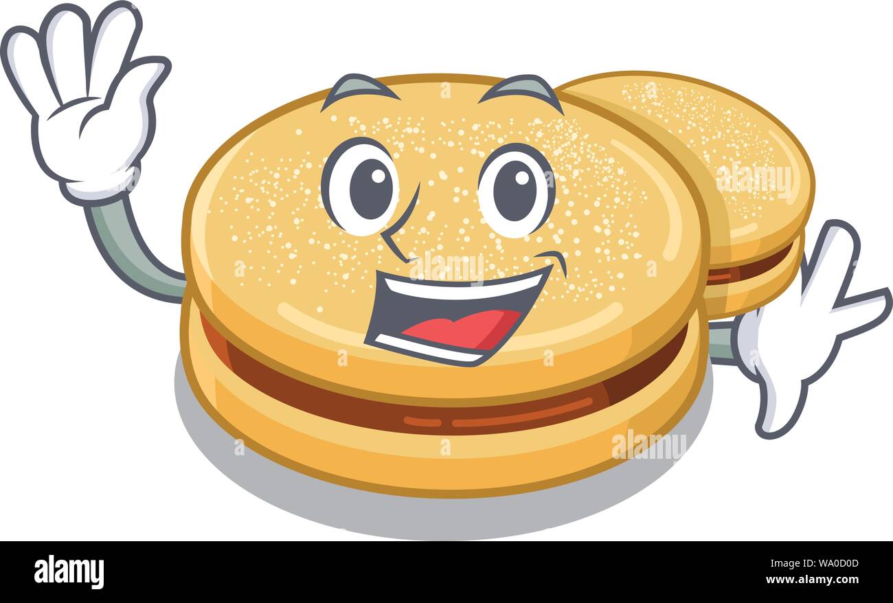 Forme alfajores avec dans la forme de dessin animé Illustration de Vecteur