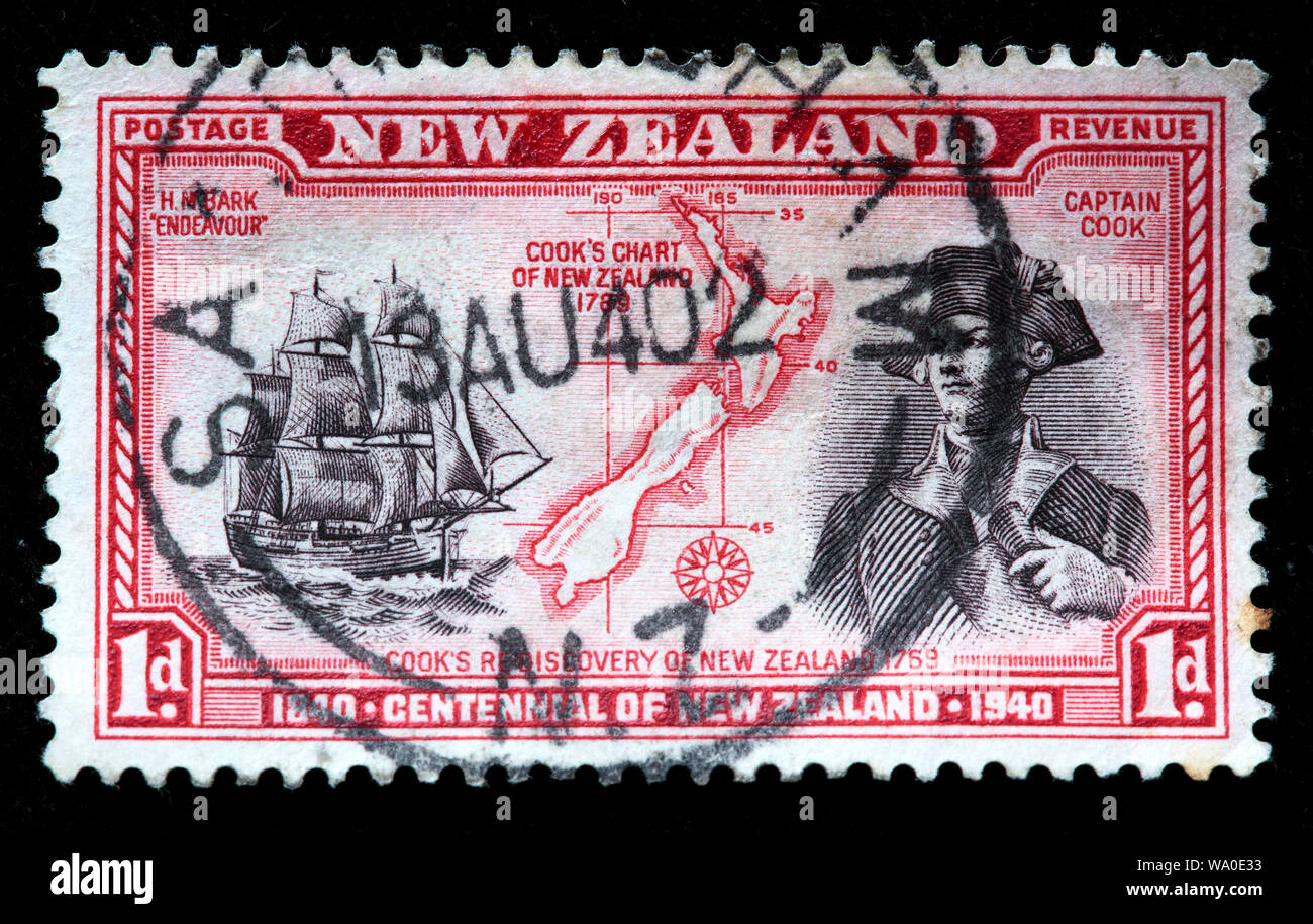 Timbre-poste, Nouvelle-Zélande, 1940 Banque D'Images