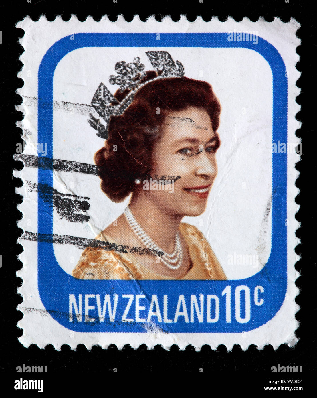 La reine Elizabeth II, timbre-poste, Nouvelle-Zélande, 1979 Banque D'Images