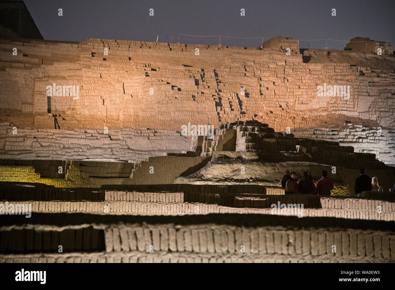 Huaca Huallamarca,Pyramides,Motifs de cérémonie,Inhumations,Lima, Pérou, Amérique du Sud Banque D'Images