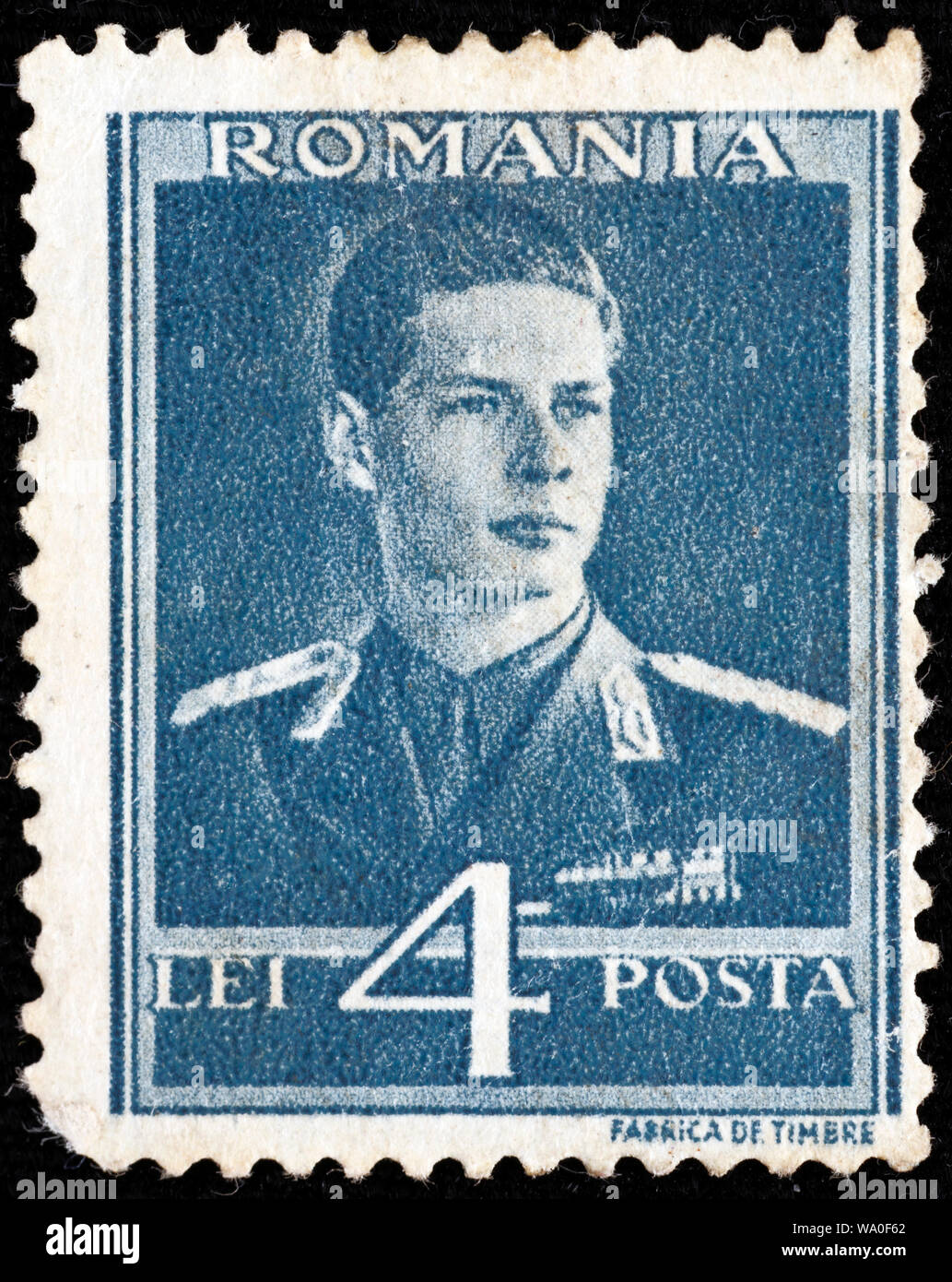 Michael (Mihai) I, Roi de France (1927-1930, 1940-1947), timbre-poste, Roumanie, 1942 Banque D'Images