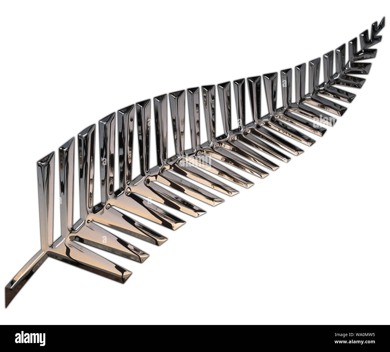 Silver Fern, symbole de la Nouvelle-Zélande, de l'élaboration graphique Banque D'Images