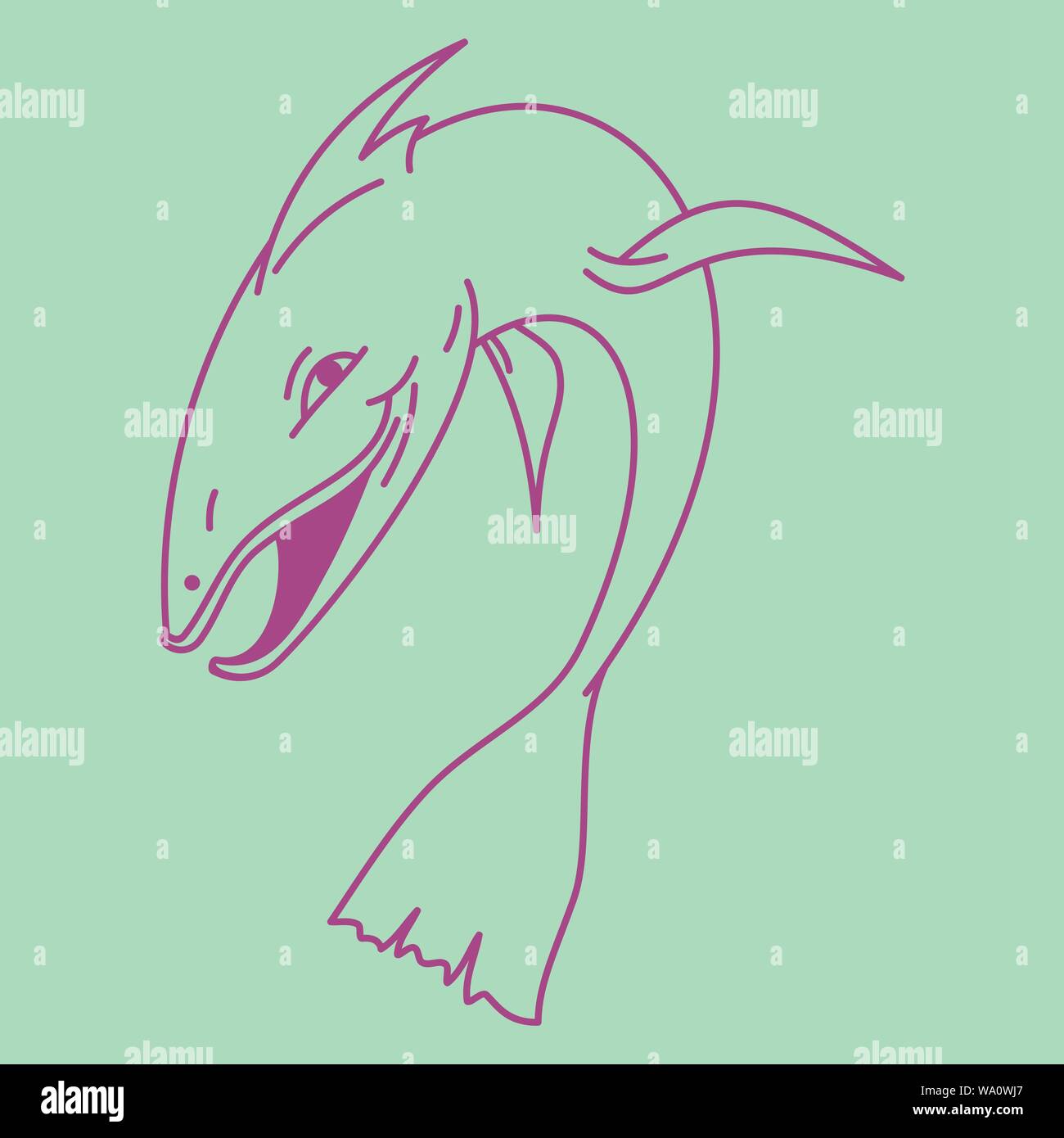 Vector illustration d'un requin Illustration de Vecteur
