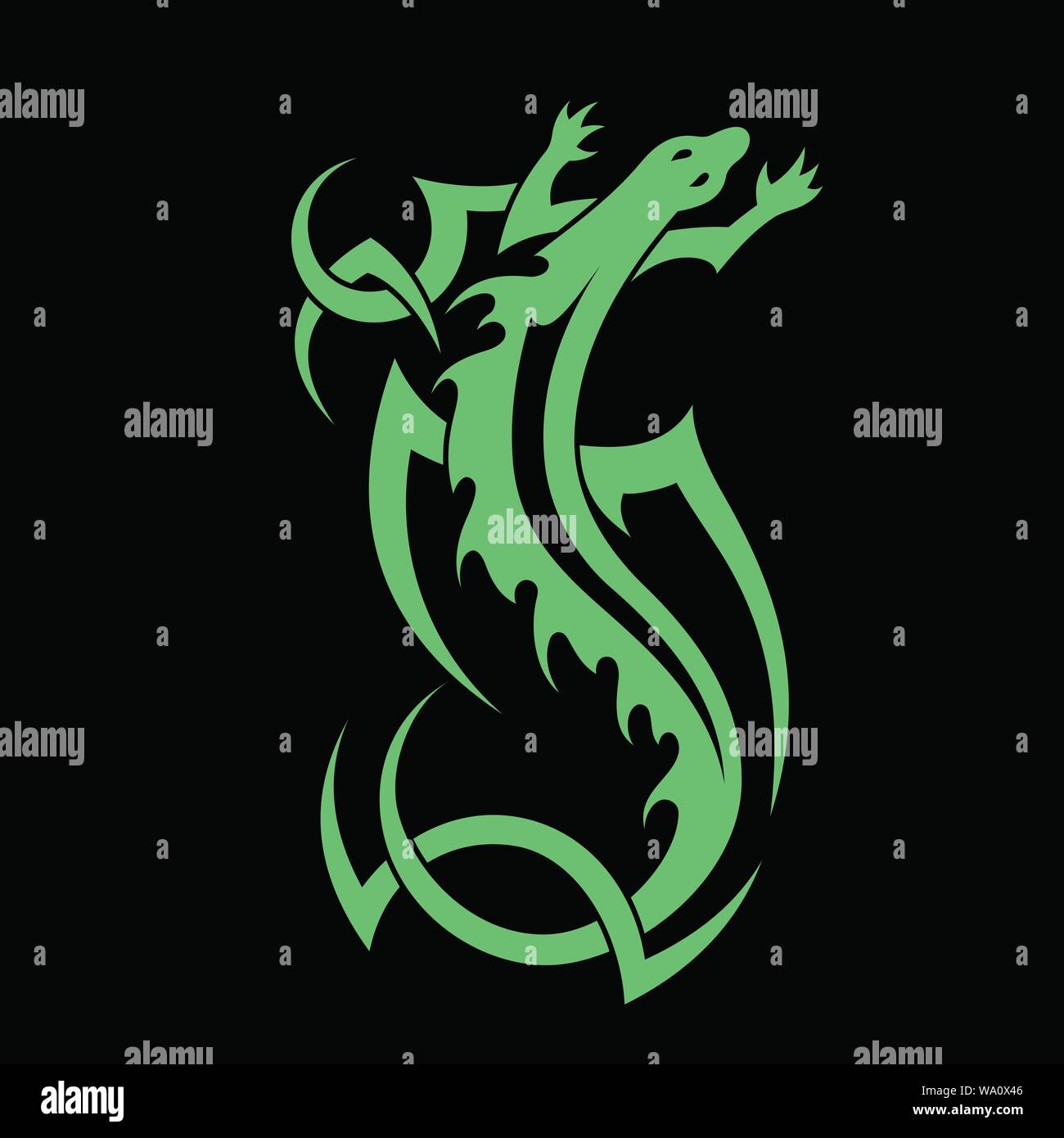 Illustration vecteur de lézard pour motifs de tatouage et d'autres conceptions Illustration de Vecteur