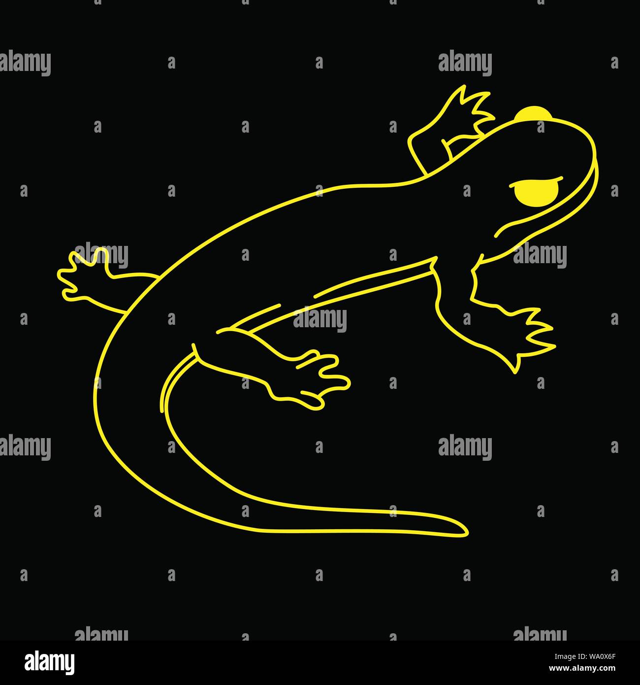 Illustration vecteur de lézard pour motifs de tatouage et d'autres conceptions Illustration de Vecteur