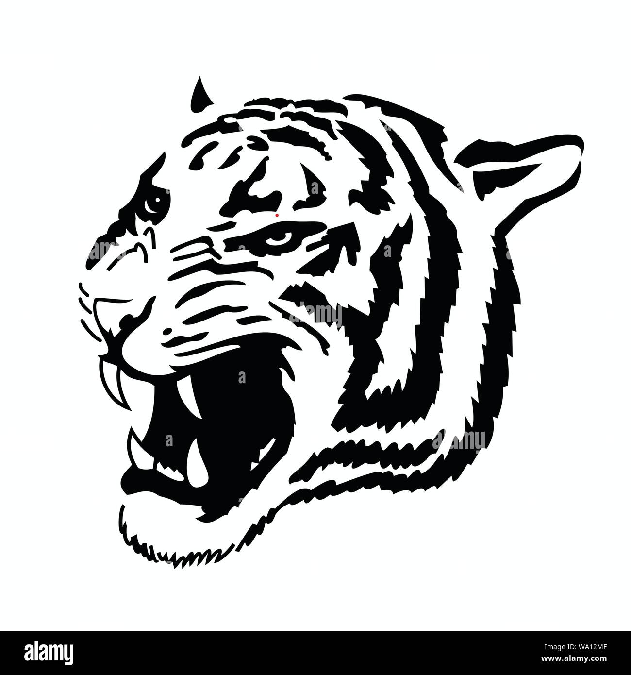 Vector Illustration D Un Tigre Pour Motifs De Tatouage Et D Autres Conceptions Image Vectorielle Stock Alamy