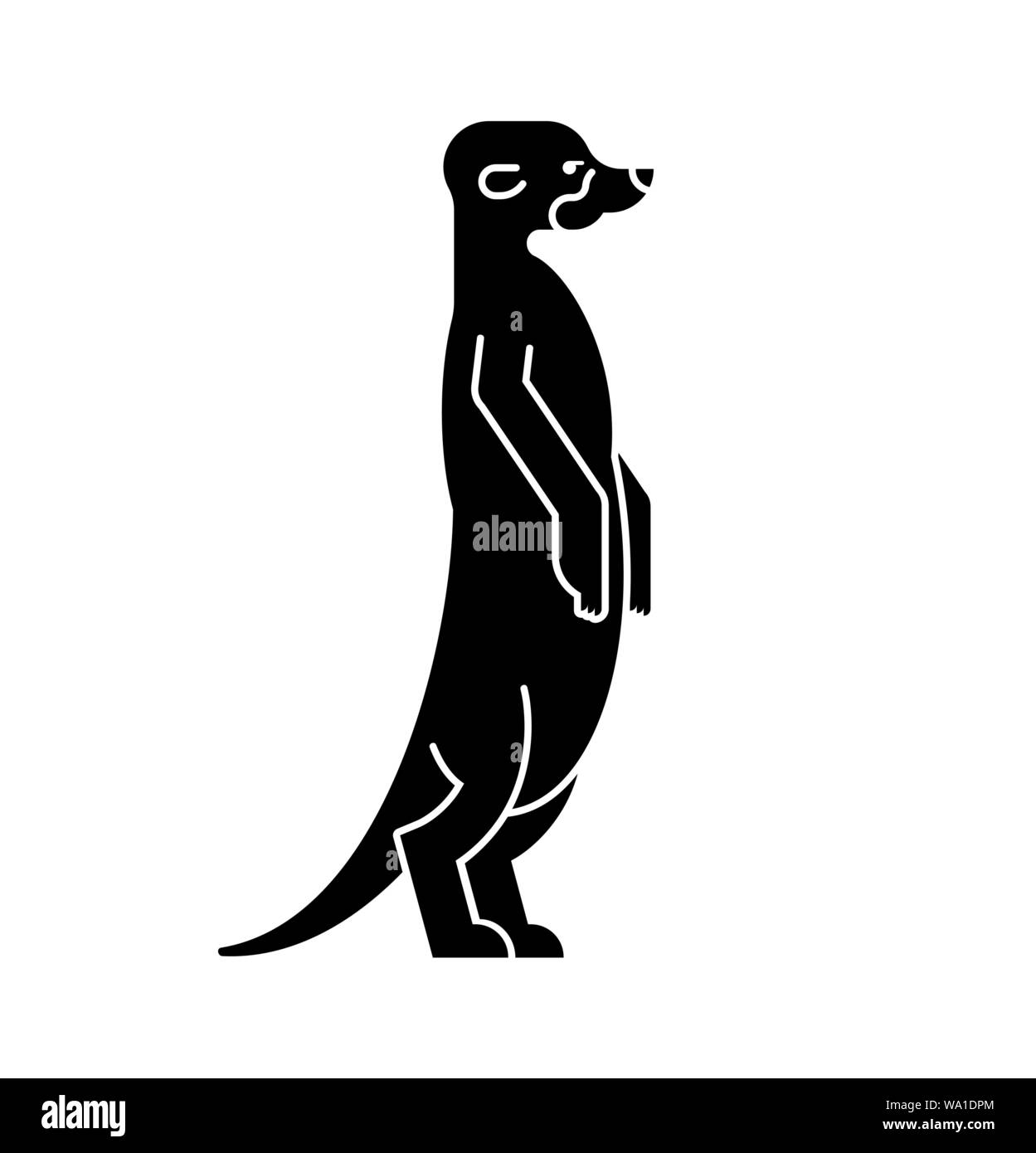 Meerkat icône. Petite mangouste signe. vector illustration Illustration de Vecteur