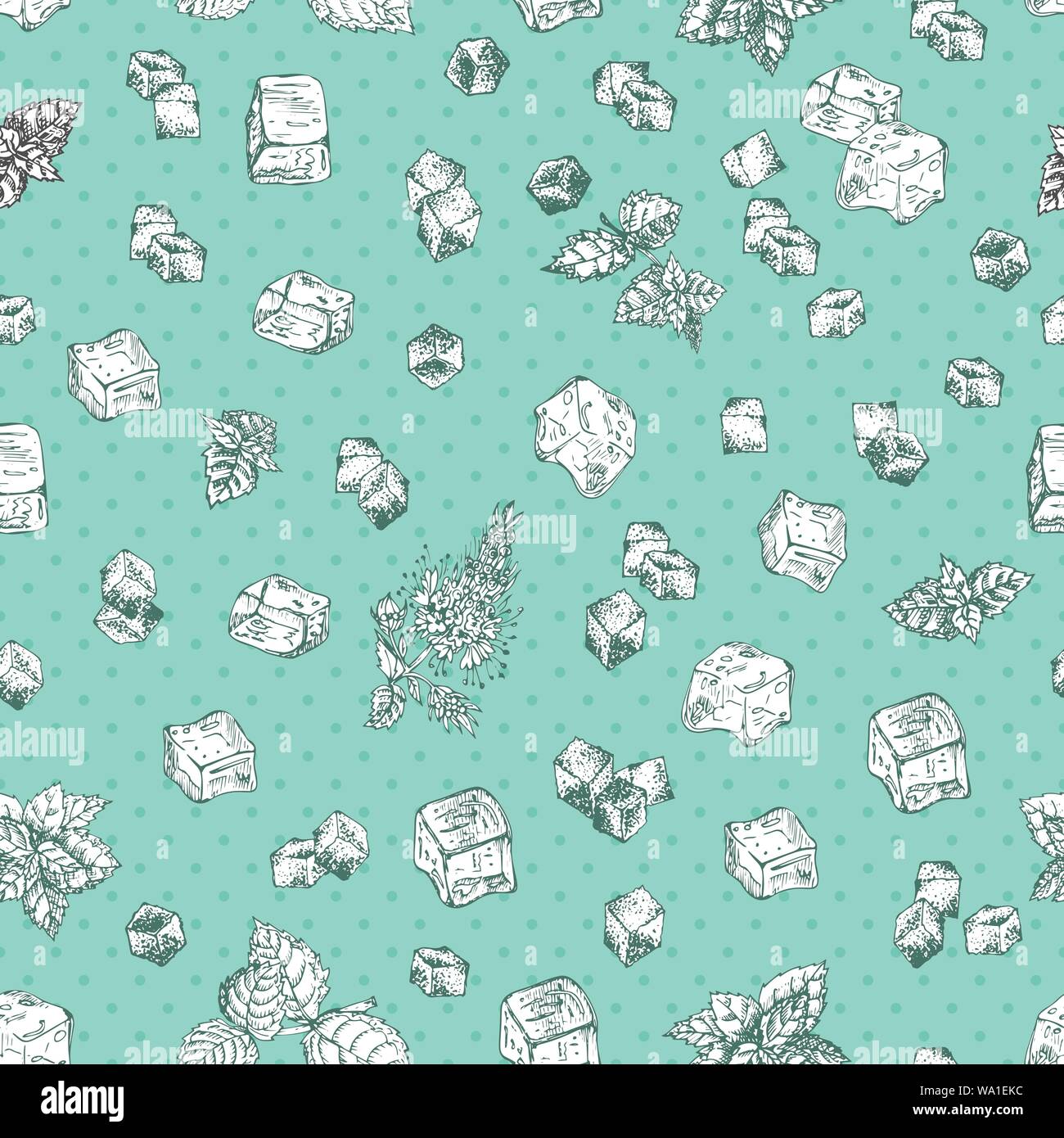 Motif transparent Vintage part croquis design bar, restaurant, café, l'arrière-plan du menu. Iwhiskey graphique vectoriel avec de la glace et la menthe Creative Illustration de Vecteur