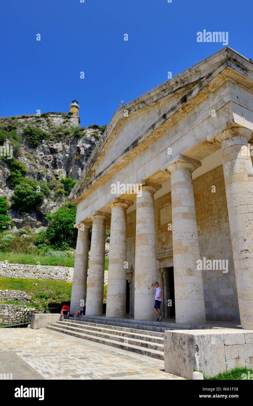 L'église St Georges, la vieille forteresse, la ville de Corfou, Corfou, Corfou,grèce,Îles Ioniennes Banque D'Images