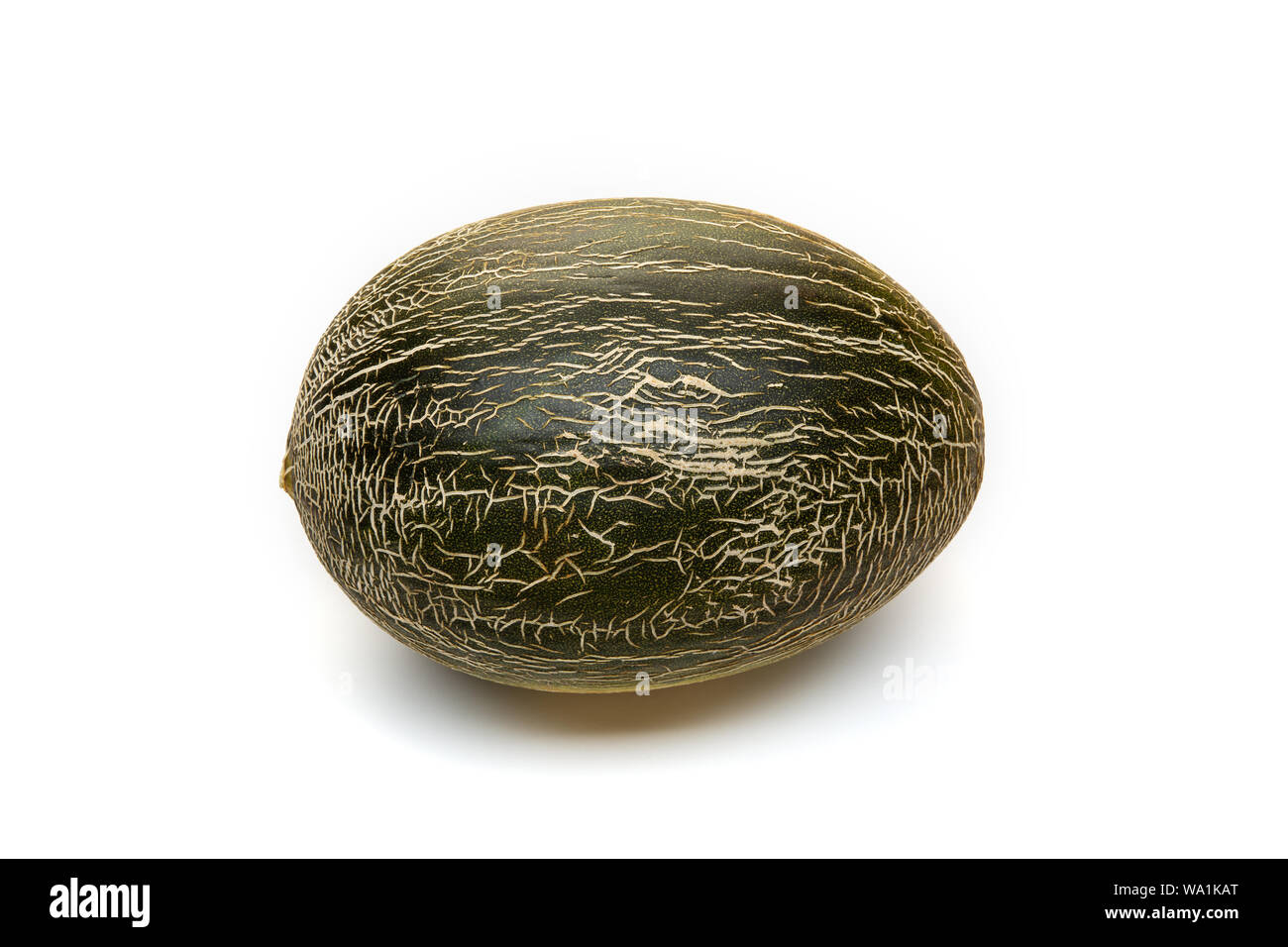 Melon frais isolé sur fond blanc. Cucumis melo Banque D'Images