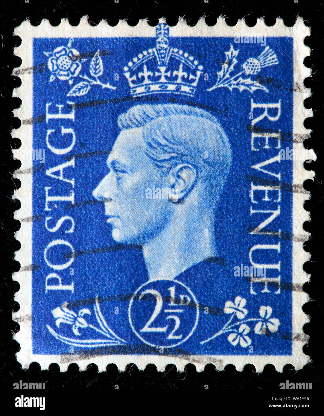 Le roi George VI (1895-1952), timbre-poste, UK, 1937 Banque D'Images