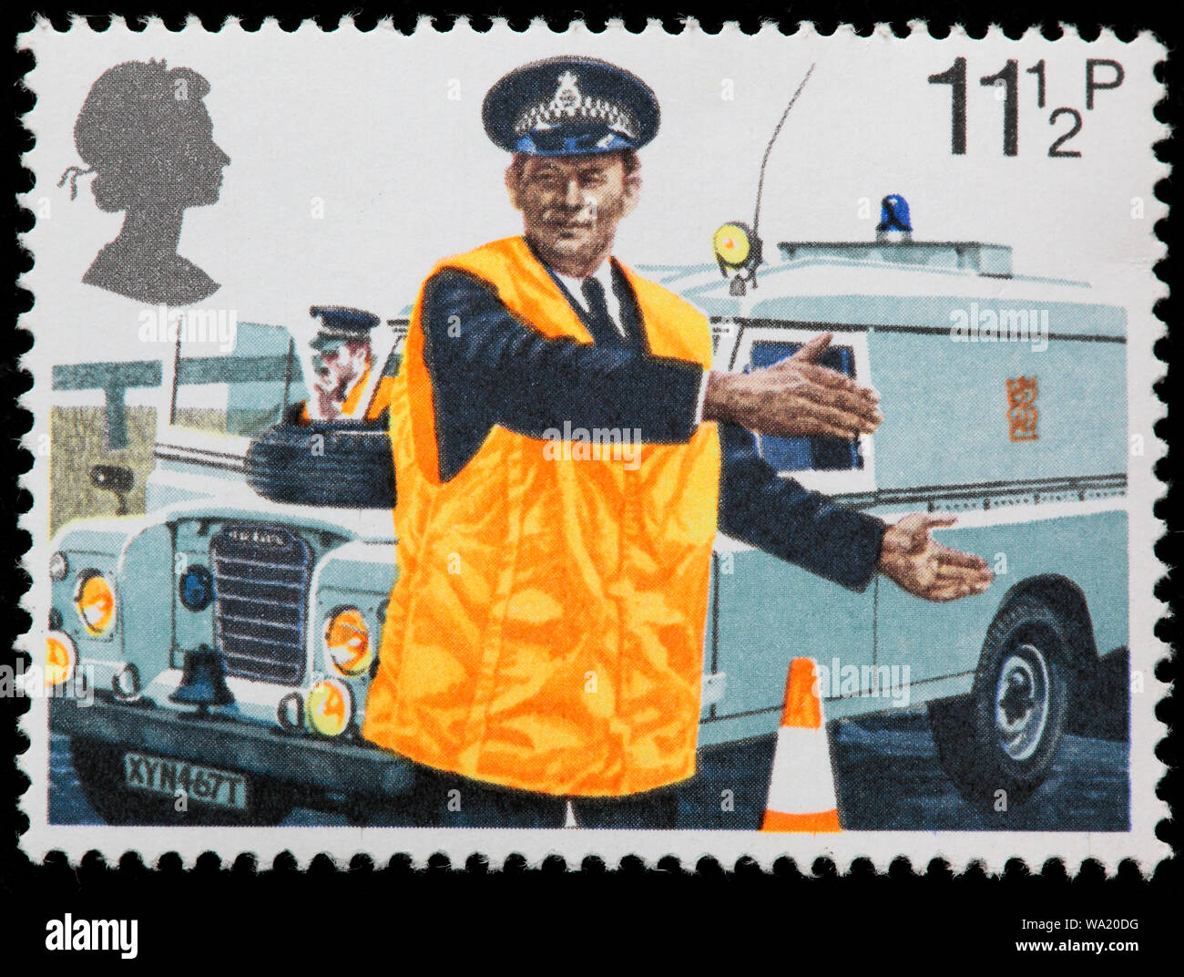 Policier de diriger la circulation, 150e anniversaire de la Police métropolitaine, timbre-poste, UK, 1979 Banque D'Images