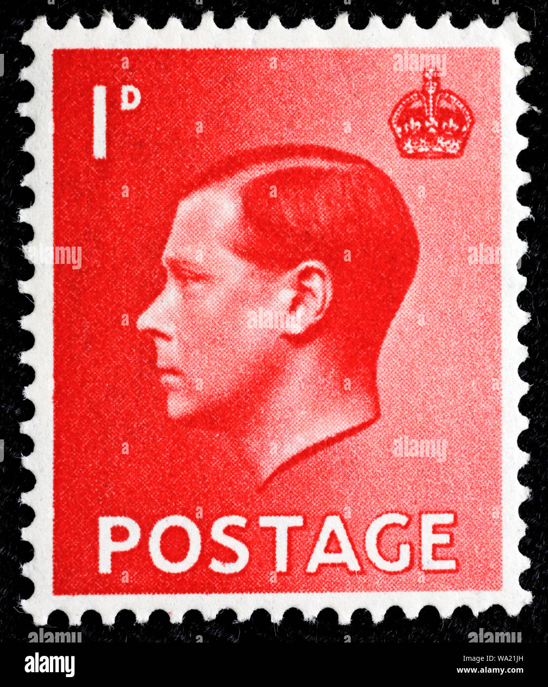 Le roi Édouard VIII (1894-1972), timbre-poste, UK, 1936 Banque D'Images