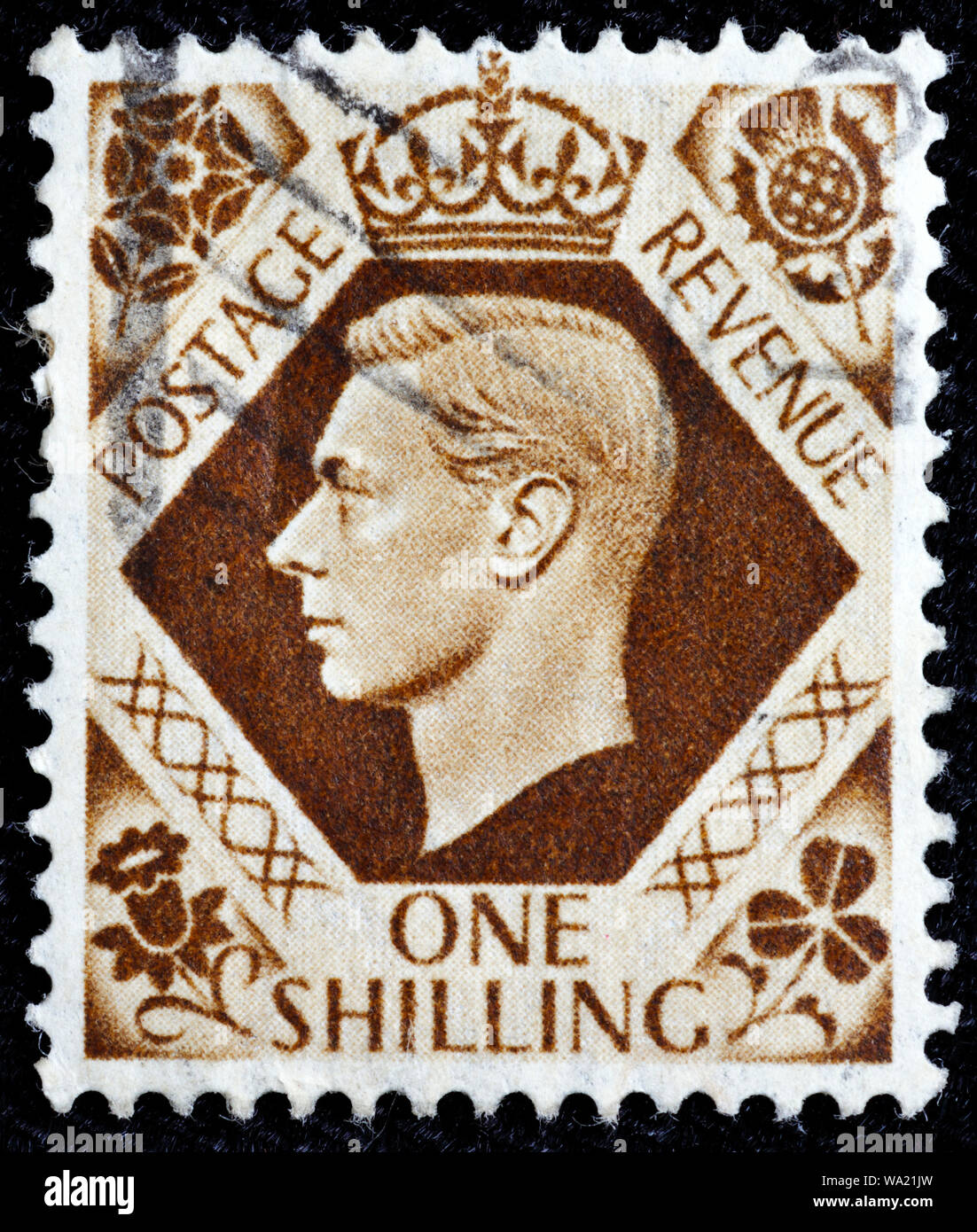 Le roi George VI (1895-1952), timbre-poste, UK, 1939 Banque D'Images