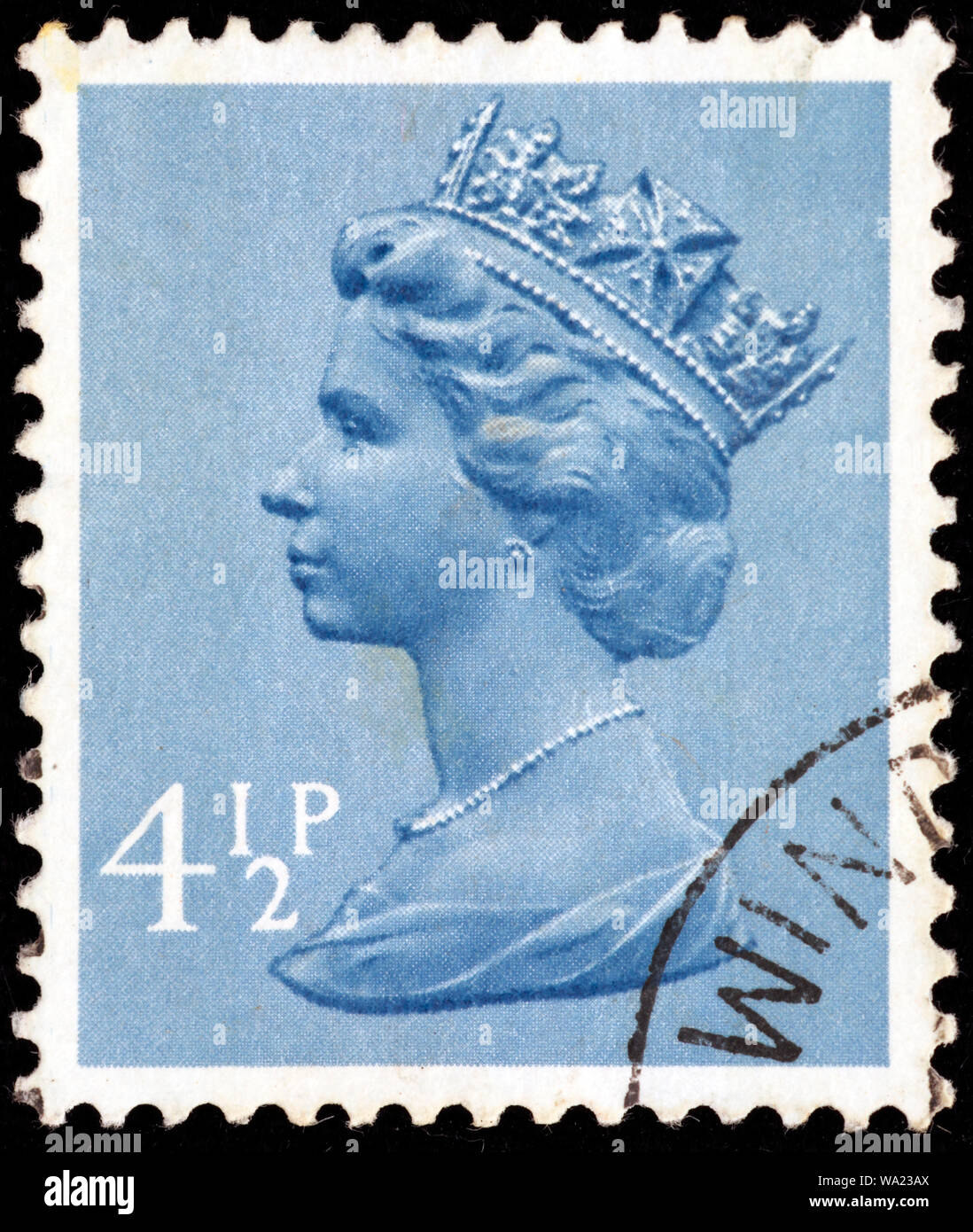 La reine Elizabeth II, série Machin, timbre-poste, UK, 1973 Banque D'Images