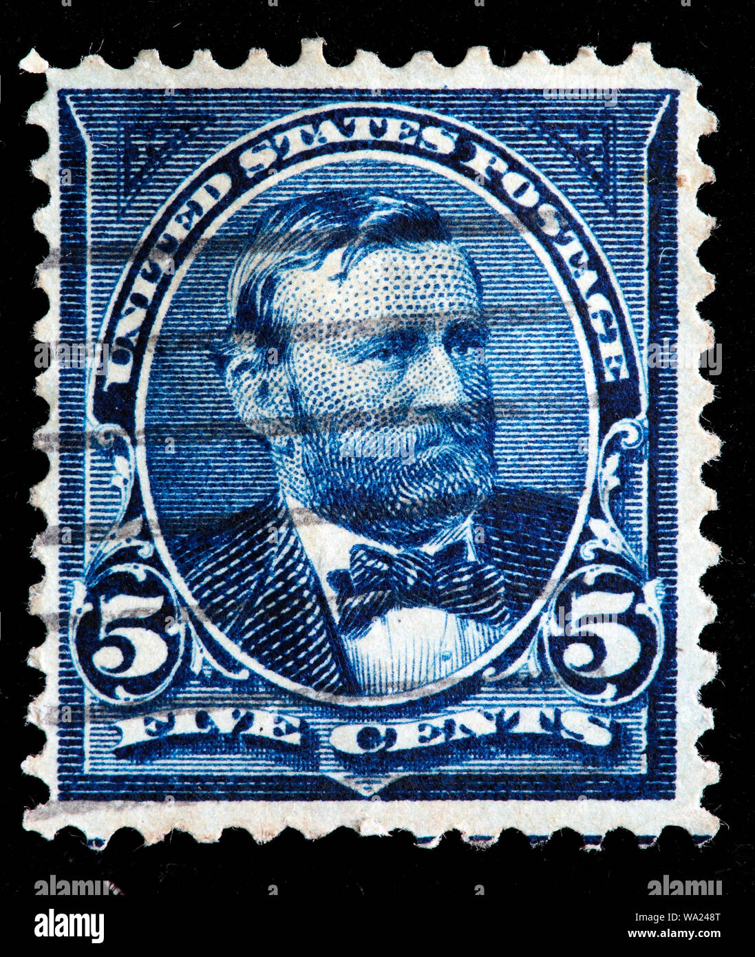 Ulysses S. Grant (1822-1885), Président des Etats-Unis, timbre-poste, USA, 1898 Banque D'Images