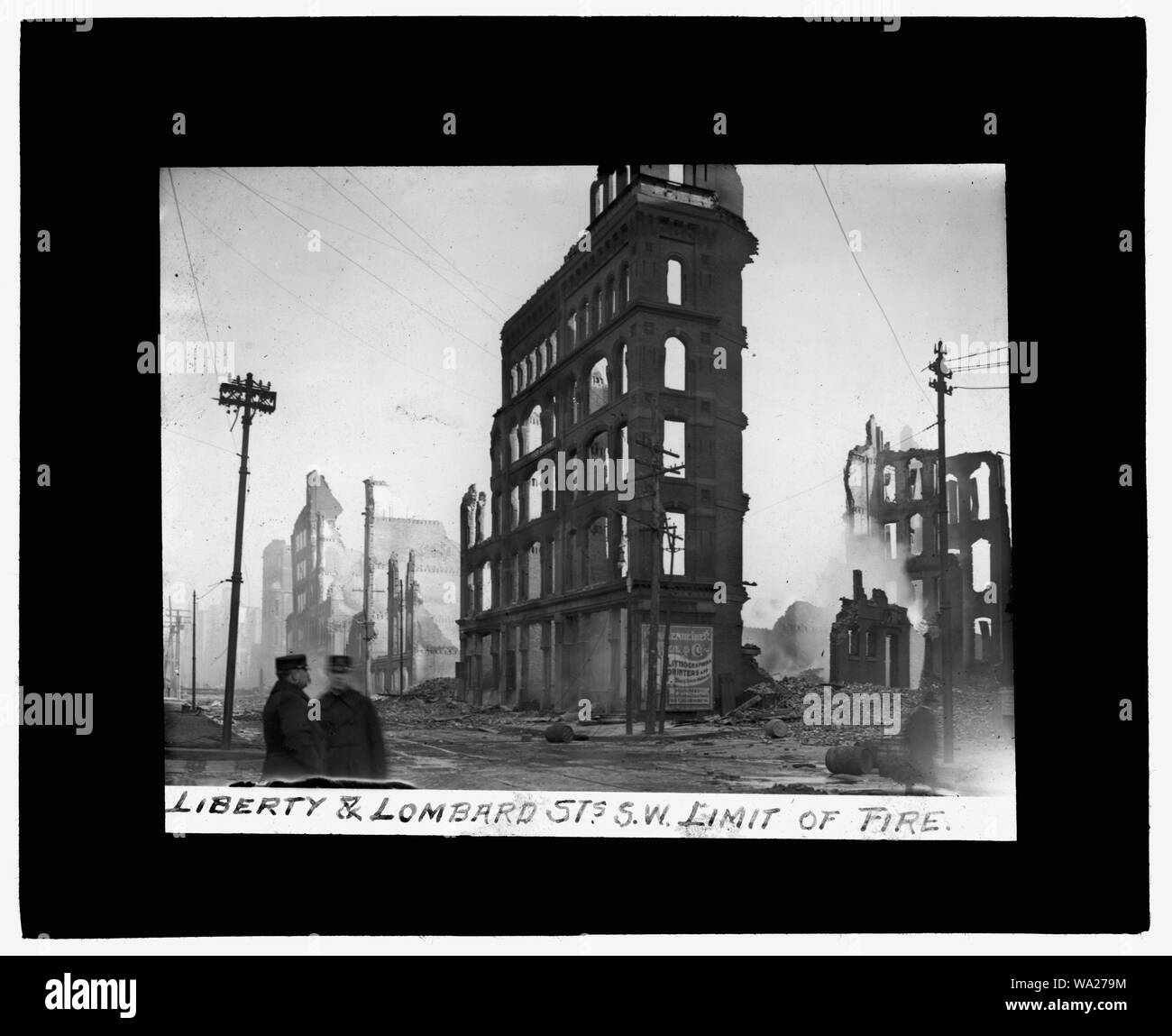 Incendie de Baltimore, 1904] Liberty & Lombard Sts., S.W. limiter d'incendie Banque D'Images