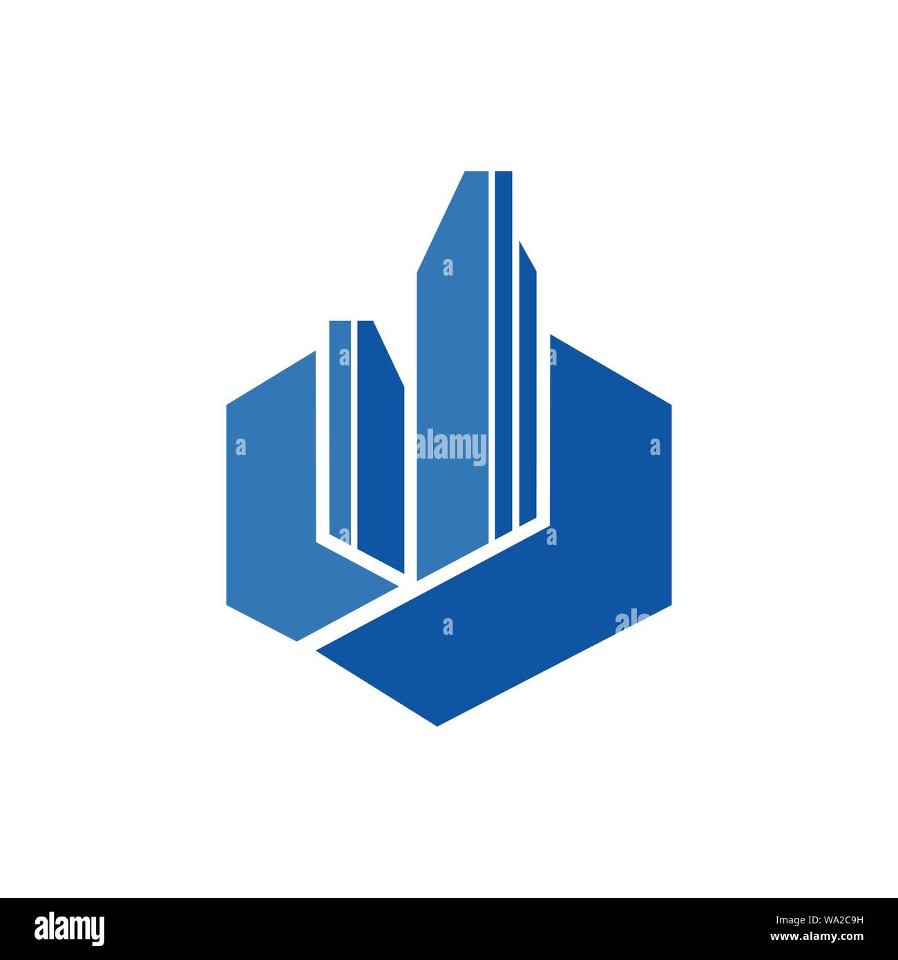 Abstract immo logo - logo Vector concept illustration. Logo de forme abstraite. Logo Vector modèle. L'élément de conception. Immo design logo Illustration de Vecteur