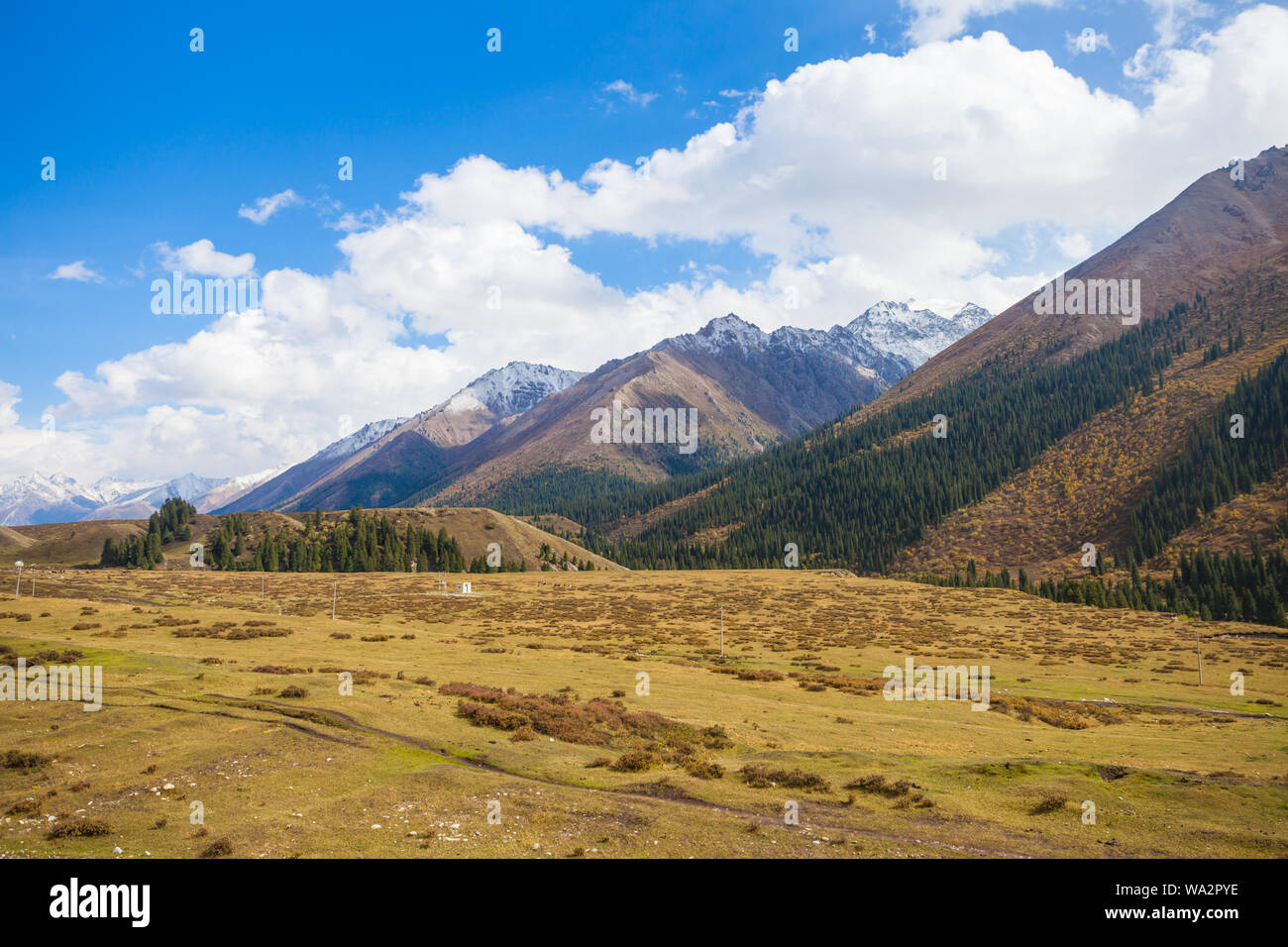 Paysages de montagne tianshan du Xinjiang Banque D'Images