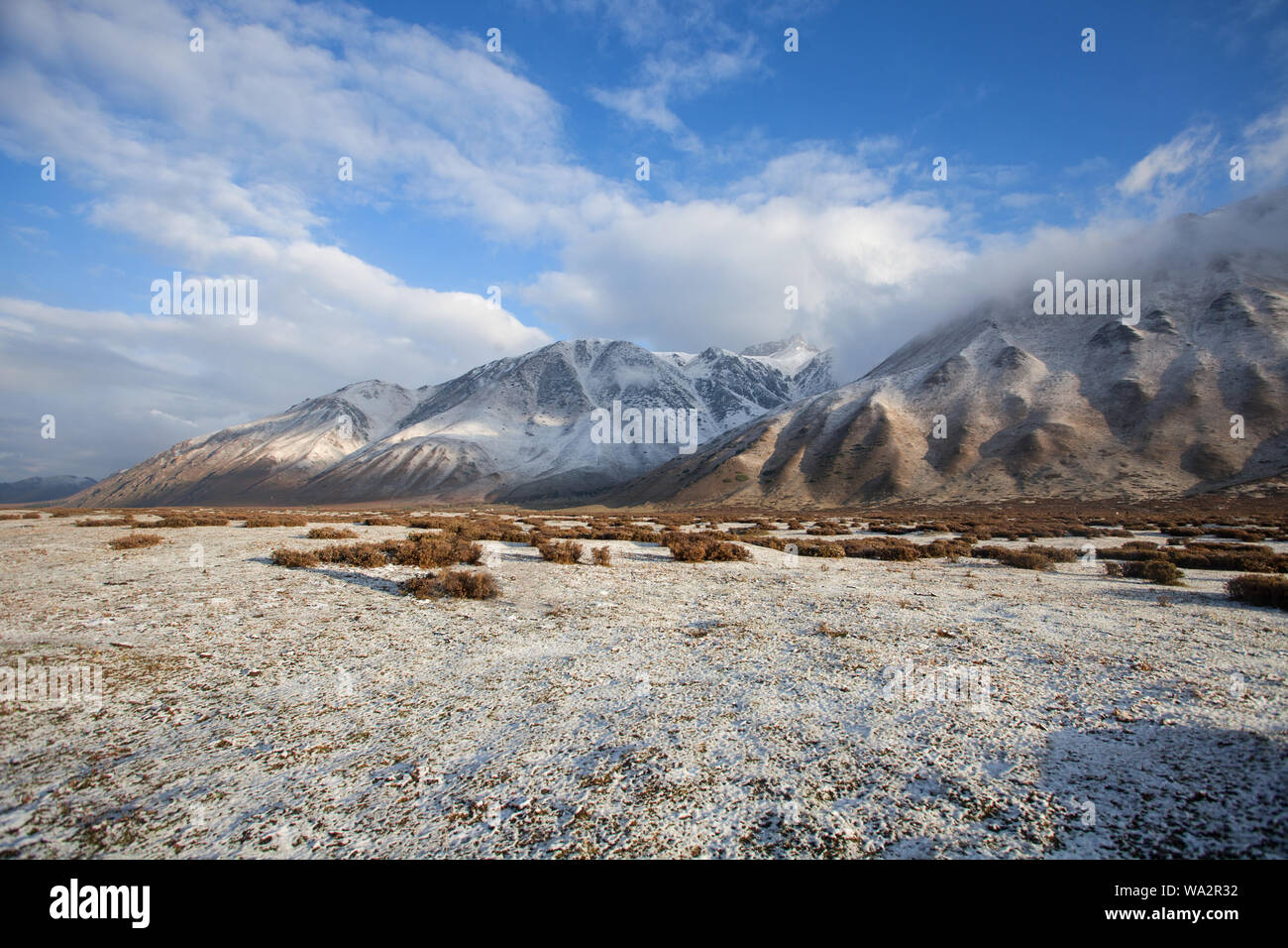 Xinjiang snow mountain scenery Banque D'Images