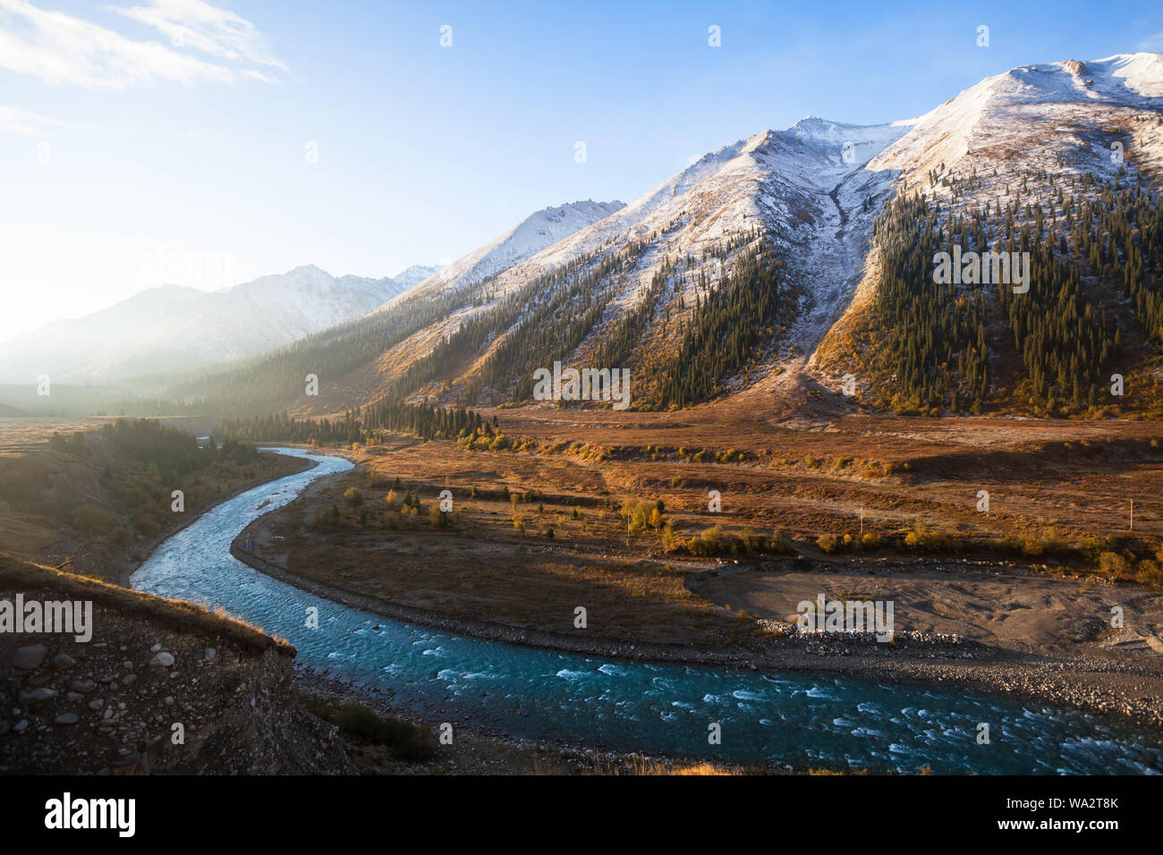 Xinjiang snow mountain scenery Banque D'Images