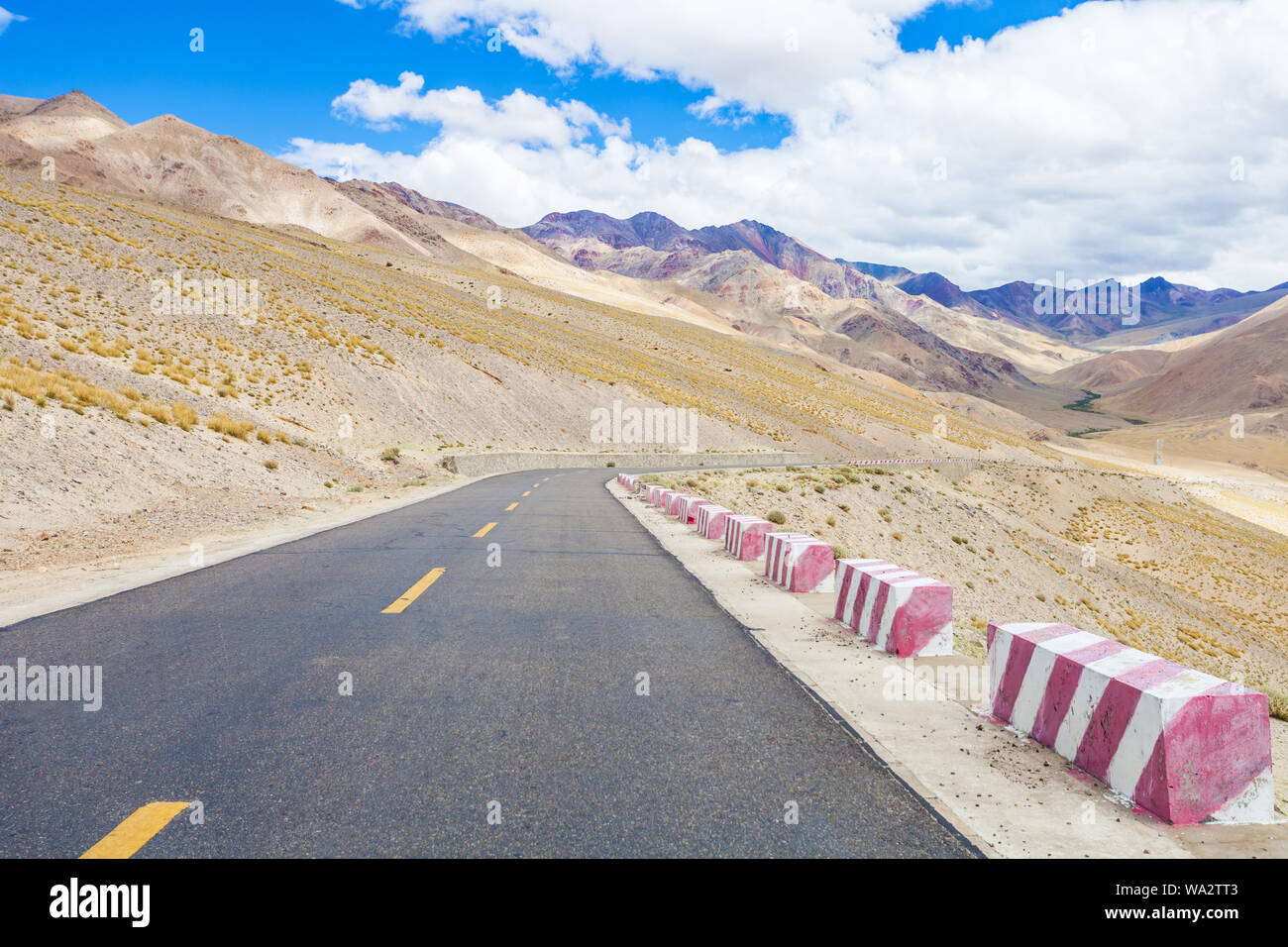 Tibet paysage route Banque D'Images