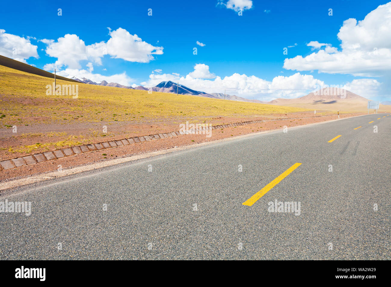 Tibet paysage route Banque D'Images