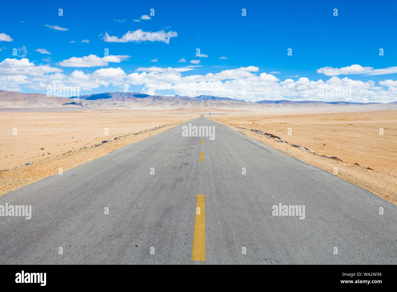 Tibet paysage route Banque D'Images