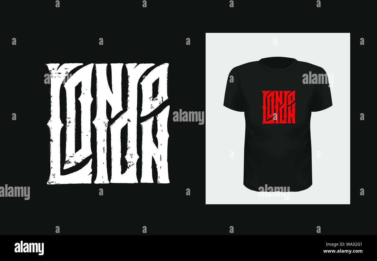 Londres lettres gothiques. Hand written Grande-bretagne devis pour impression sur t-shirt de sport et de vêtements de l'Angleterre, de l'affiche. Illustration de Vecteur
