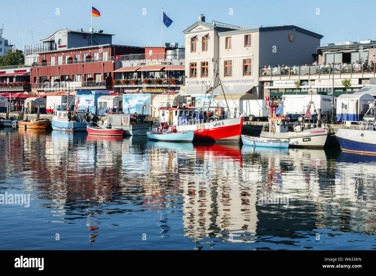 Alter Strom port de Warnemunde, Allemagne Rostock Banque D'Images