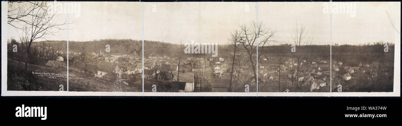 Bird's Eye View of Spring Valley, Wis Banque D'Images