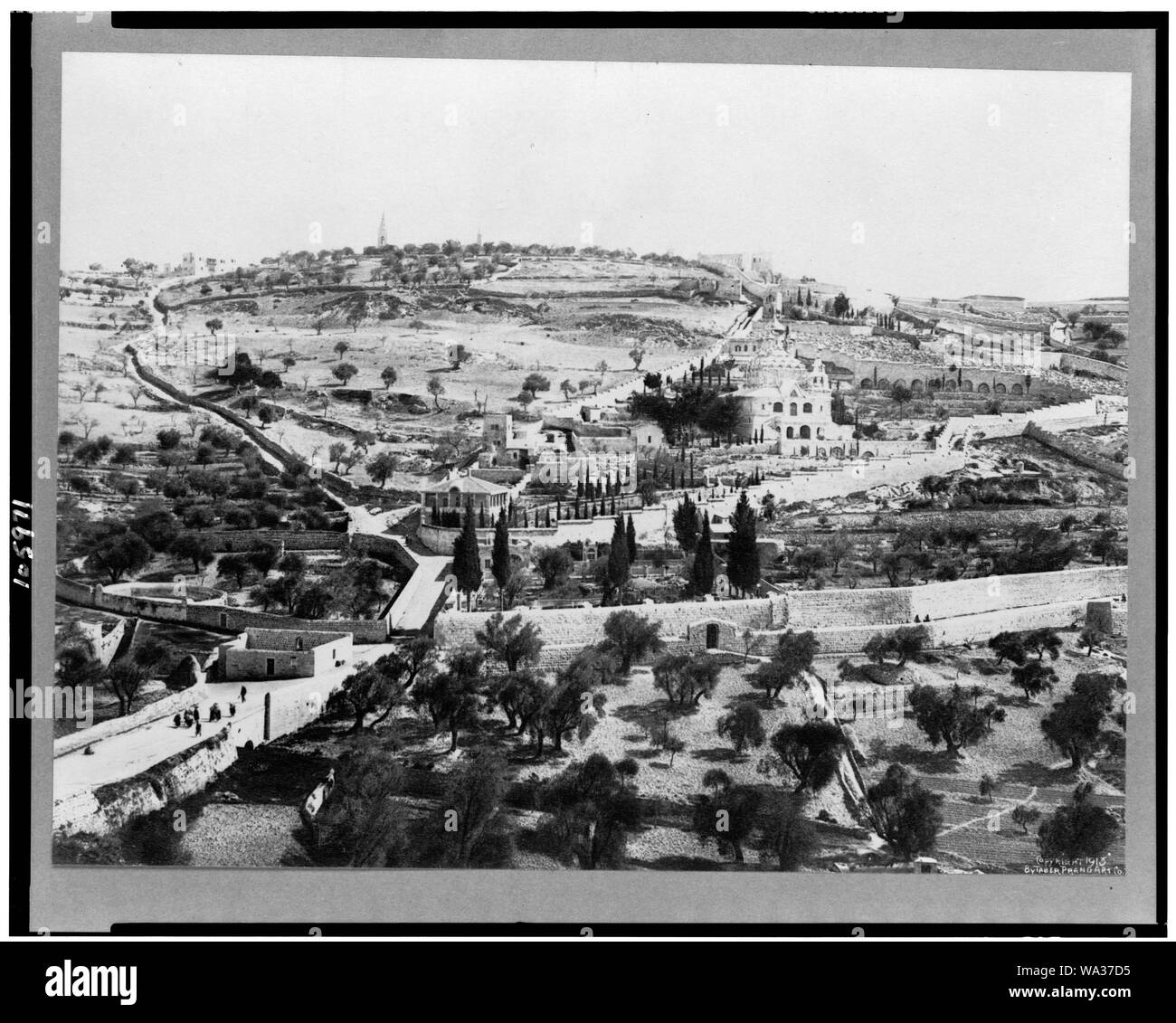 Vue d'ensemble de Jérusalem et Mt. Olivet Banque D'Images