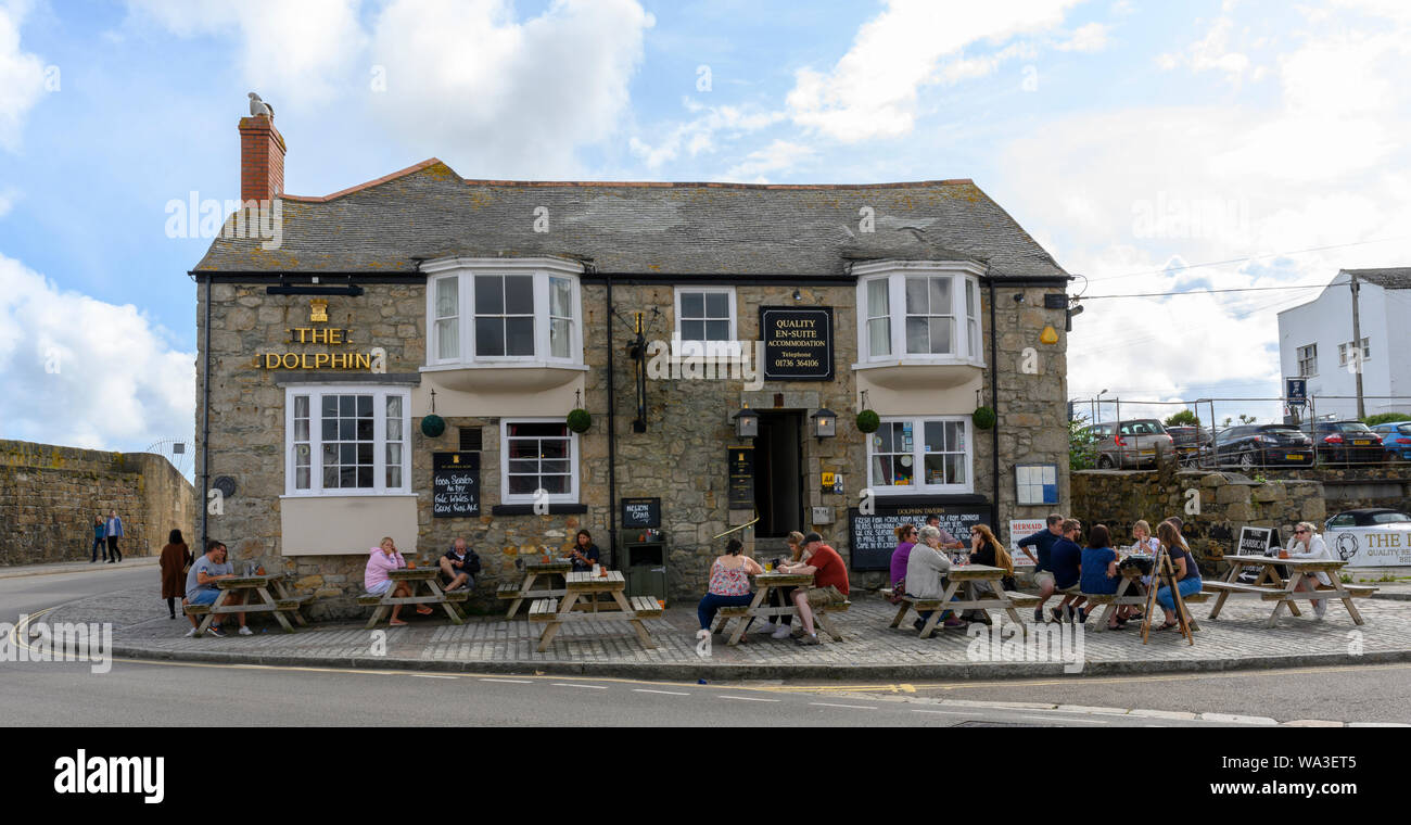 Le Dolphin Tavern - public house- Quay Street, Penzance, Cornwall, England, UK Banque D'Images