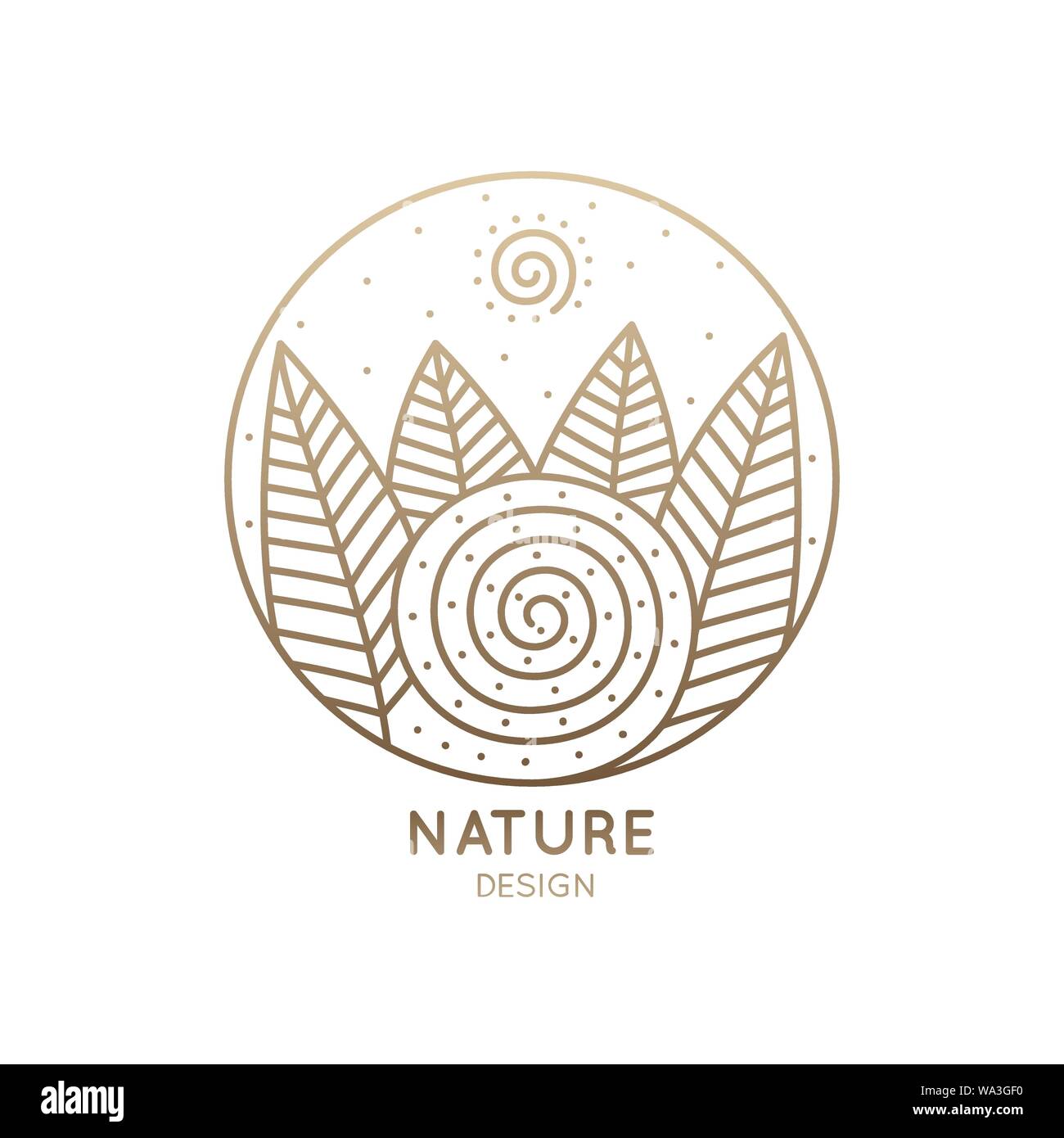 Nature cercle Logo Illustration de Vecteur