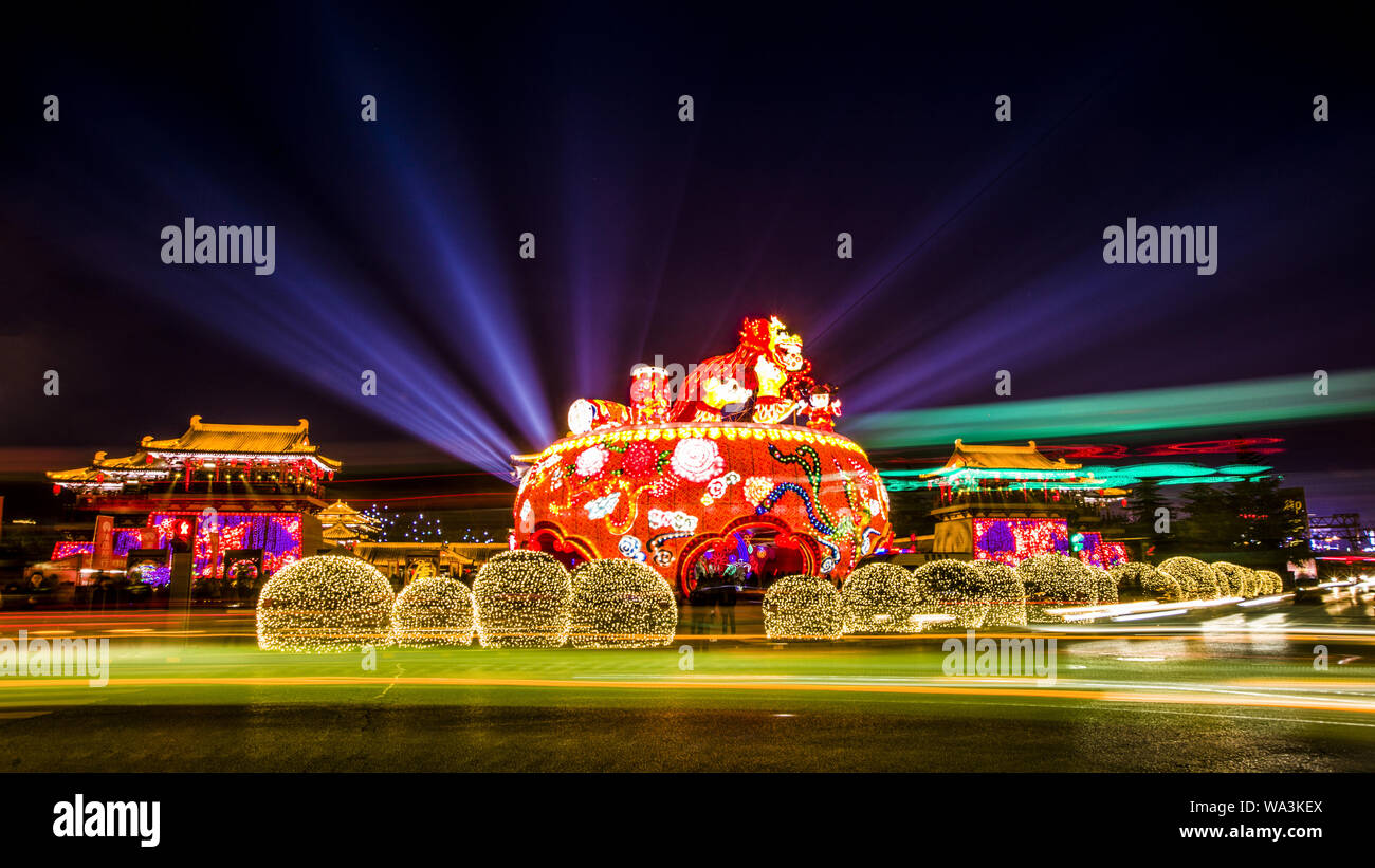 Xi 'an datang rainbow garden lights Banque D'Images