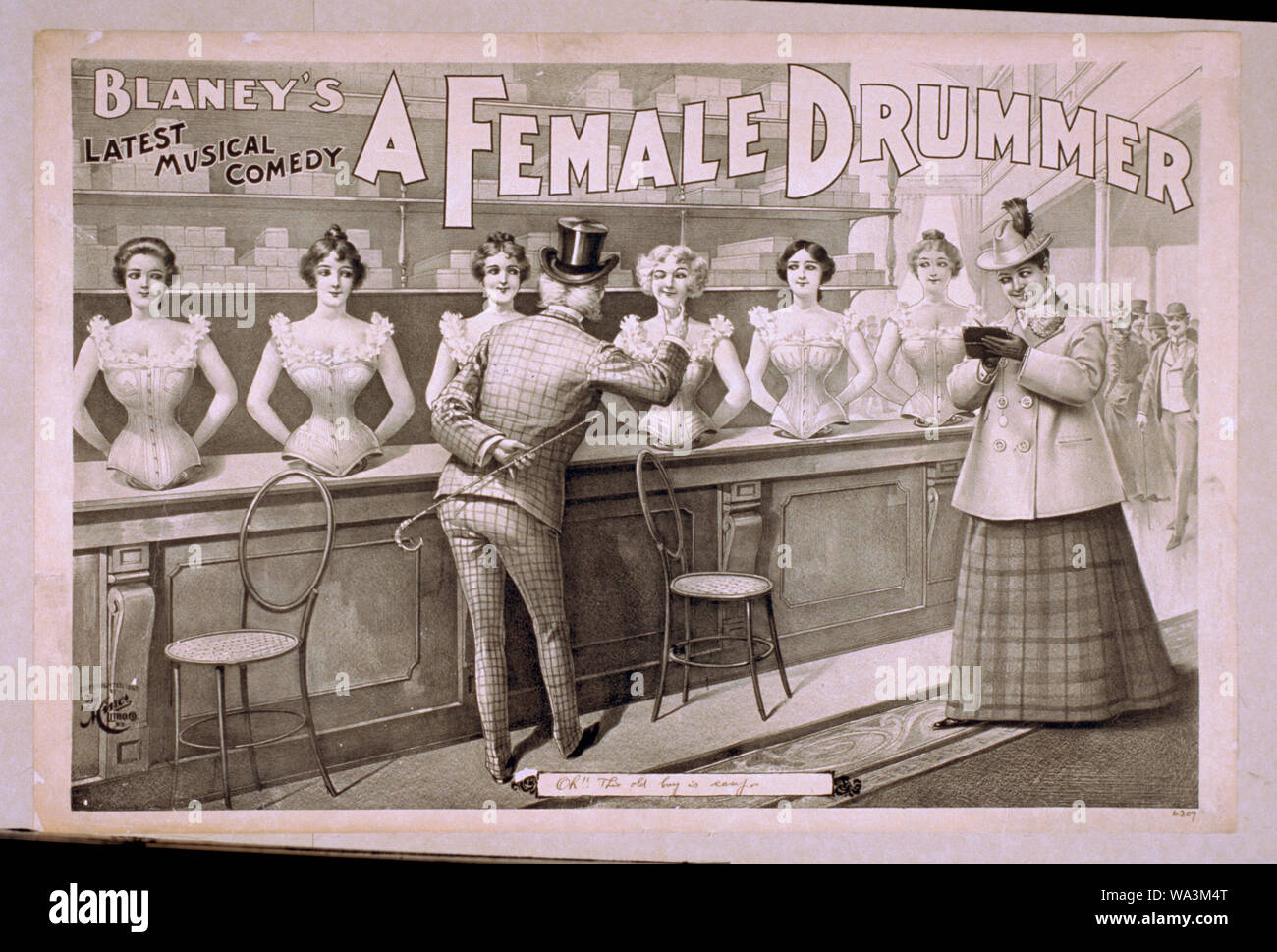 La dernière comédie musicale Blaney, a female drummer Banque D'Images