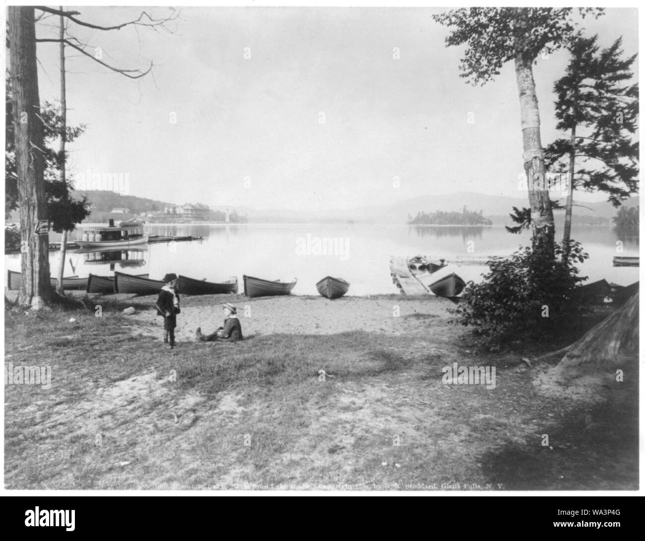 Blue Mountain Lake, Adirondacks, N.Y. : à l'ouest de Lake House Banque D'Images