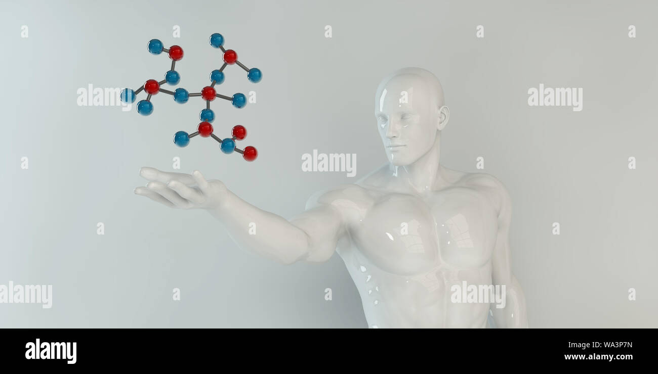 Molécules résumé des antécédents médicaux comme un concept scientifique Banque D'Images