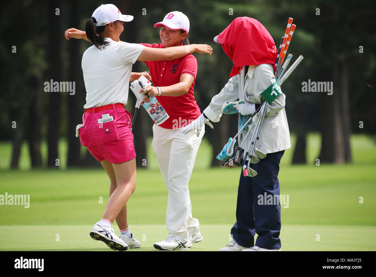 Kasumigaseki Country Club, Saitama, Japon. Août 16, 2019. Tsubasa Kajitani, 16 août 2019 - Golf : JOC Coupe olympique Junior 2019 Women's 15-17 ans class troisième tour à Kasumigaseki Country Club, Saitama, Japon. Credit : YUTAKA/AFLO SPORT/Alamy Live News Banque D'Images