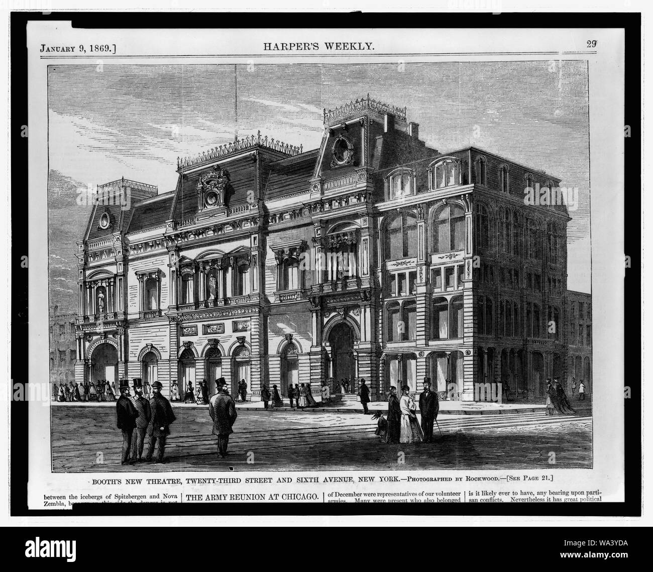 Le nouveau kiosque théâtre, vingt-troisième Street et de la Sixième Avenue Banque D'Images